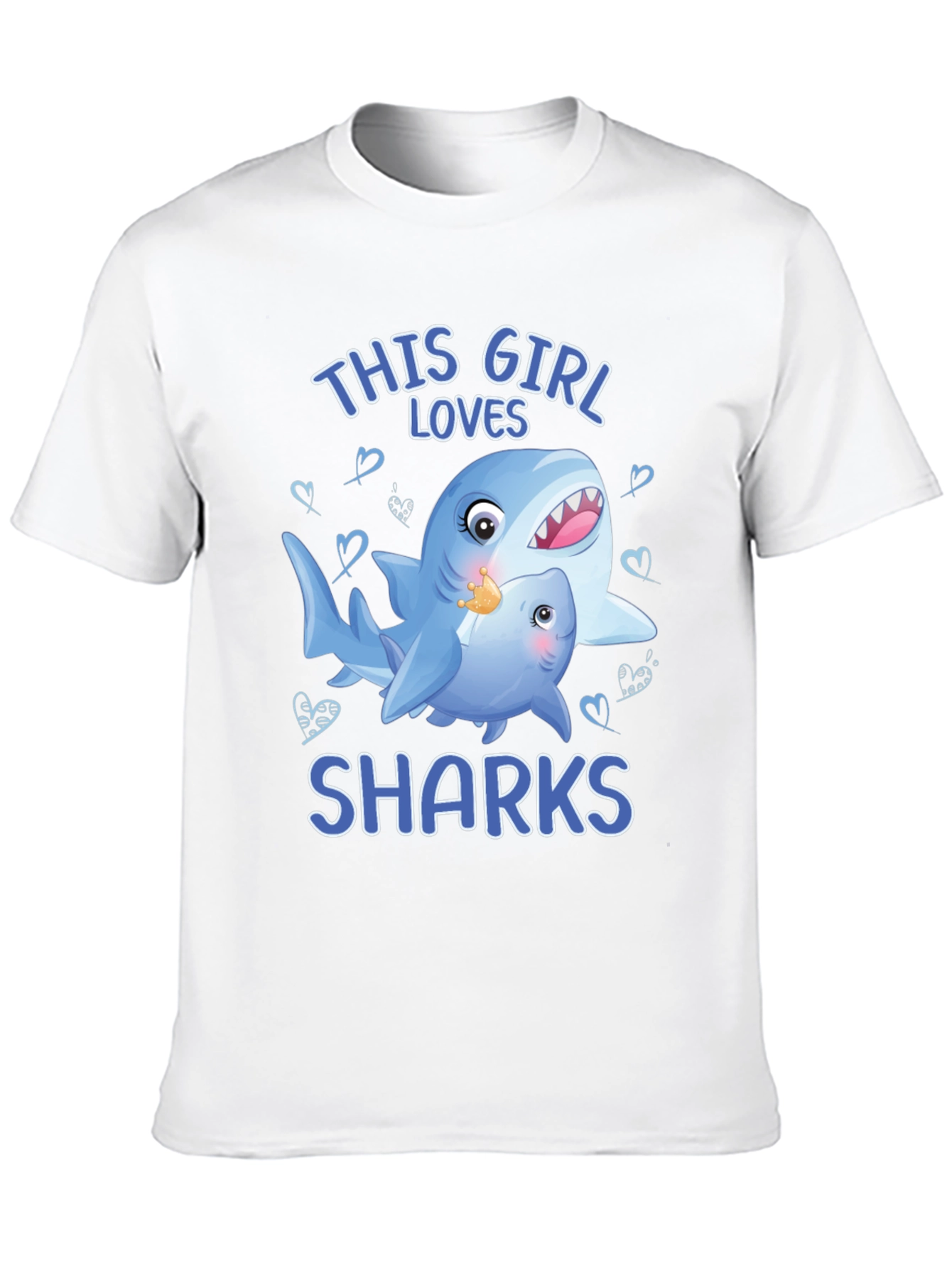 This Girl Loves Sharks Graphic T-Shirt