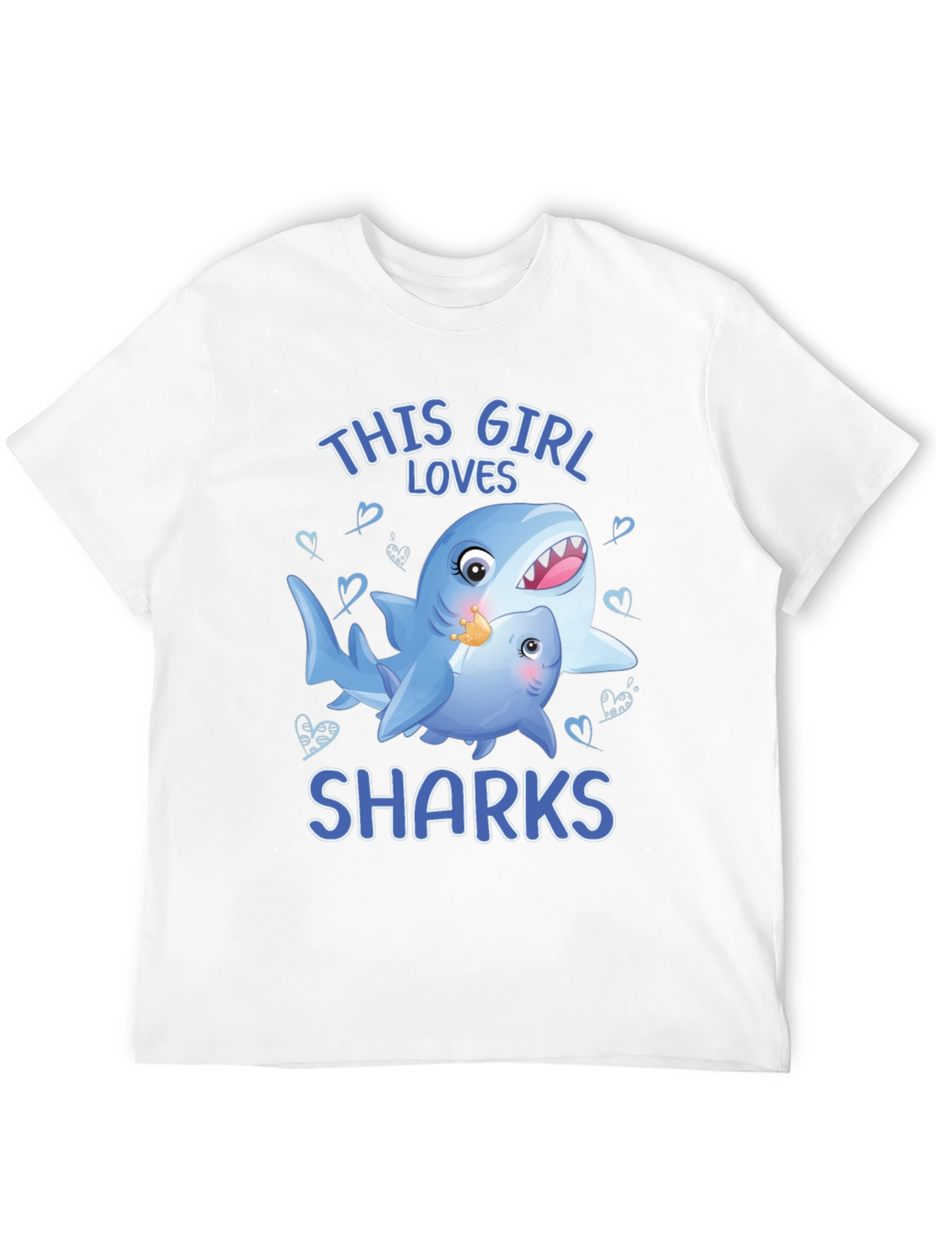 This Girl Loves Sharks Graphic T-Shirt