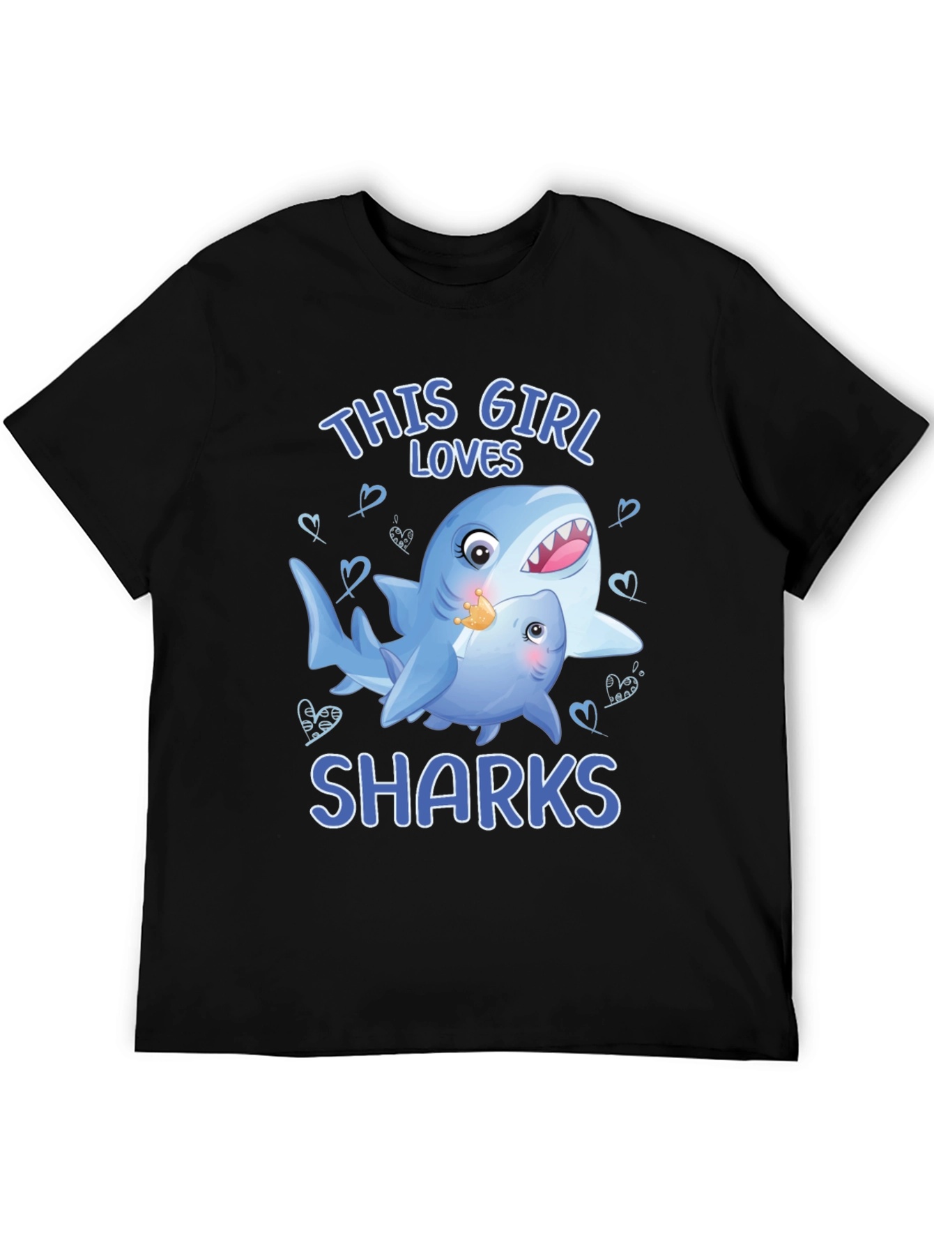 This Girl Loves Sharks Graphic T-Shirt