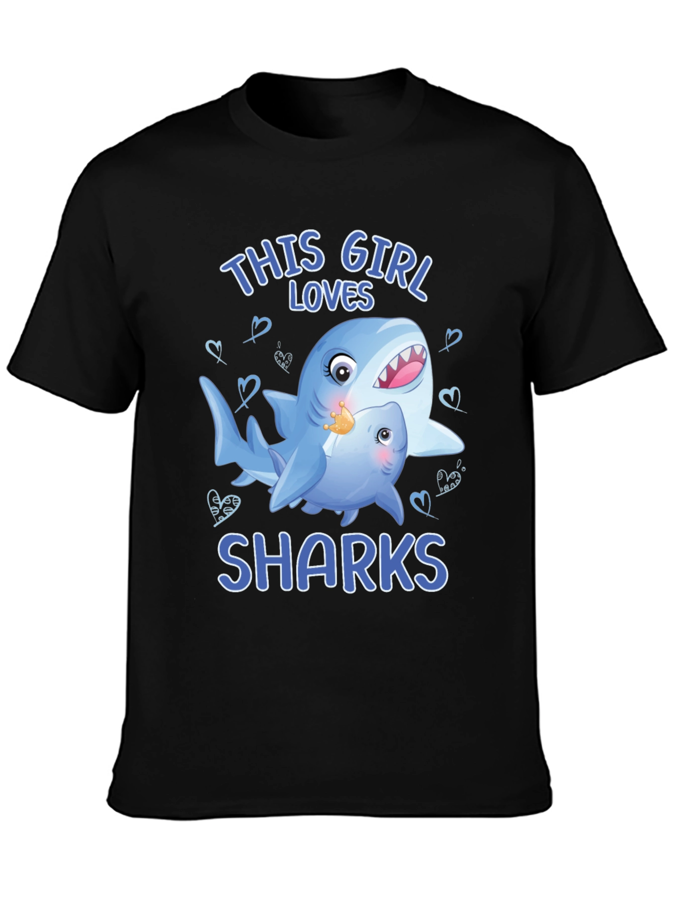 This Girl Loves Sharks Graphic T-Shirt