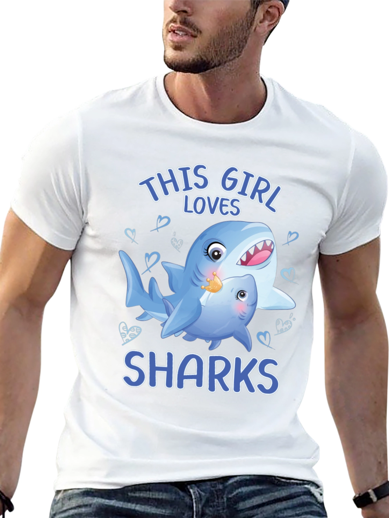 This Girl Loves Sharks Graphic T-Shirt