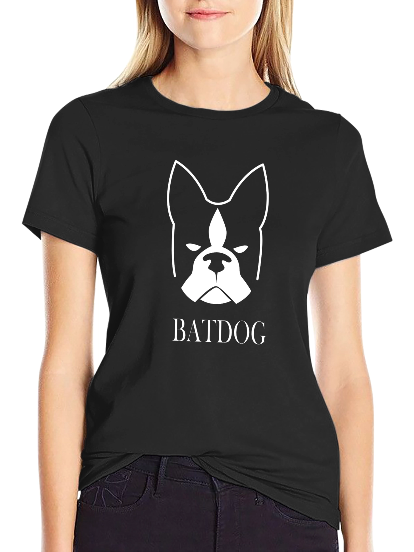 Batdog Graphic Tee - Black Cotton Blend