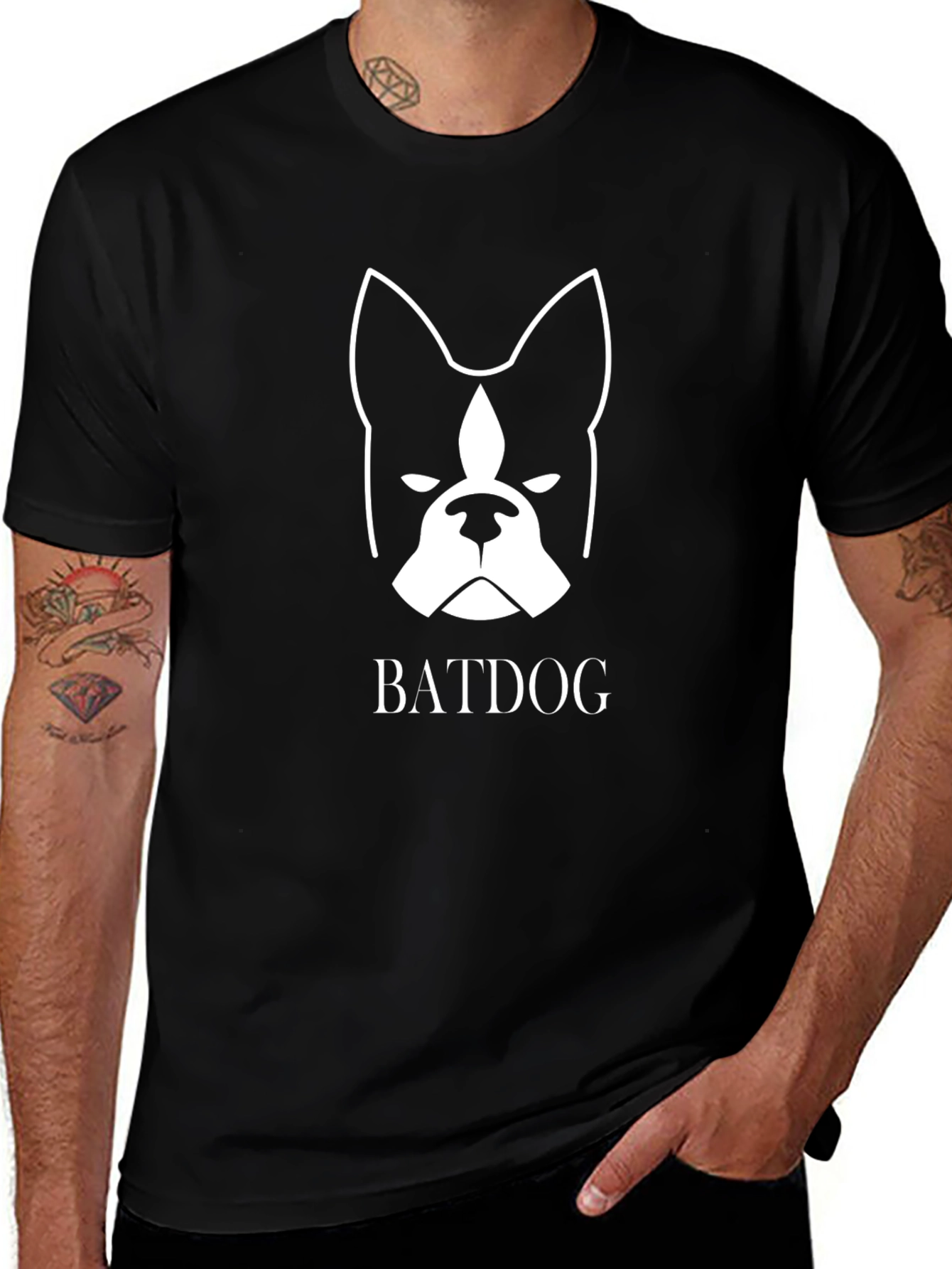 Batdog Graphic Tee - Black Cotton Blend