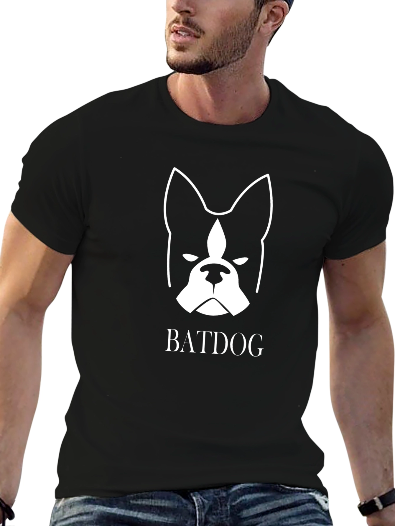 Batdog Graphic Tee - Black Cotton Blend