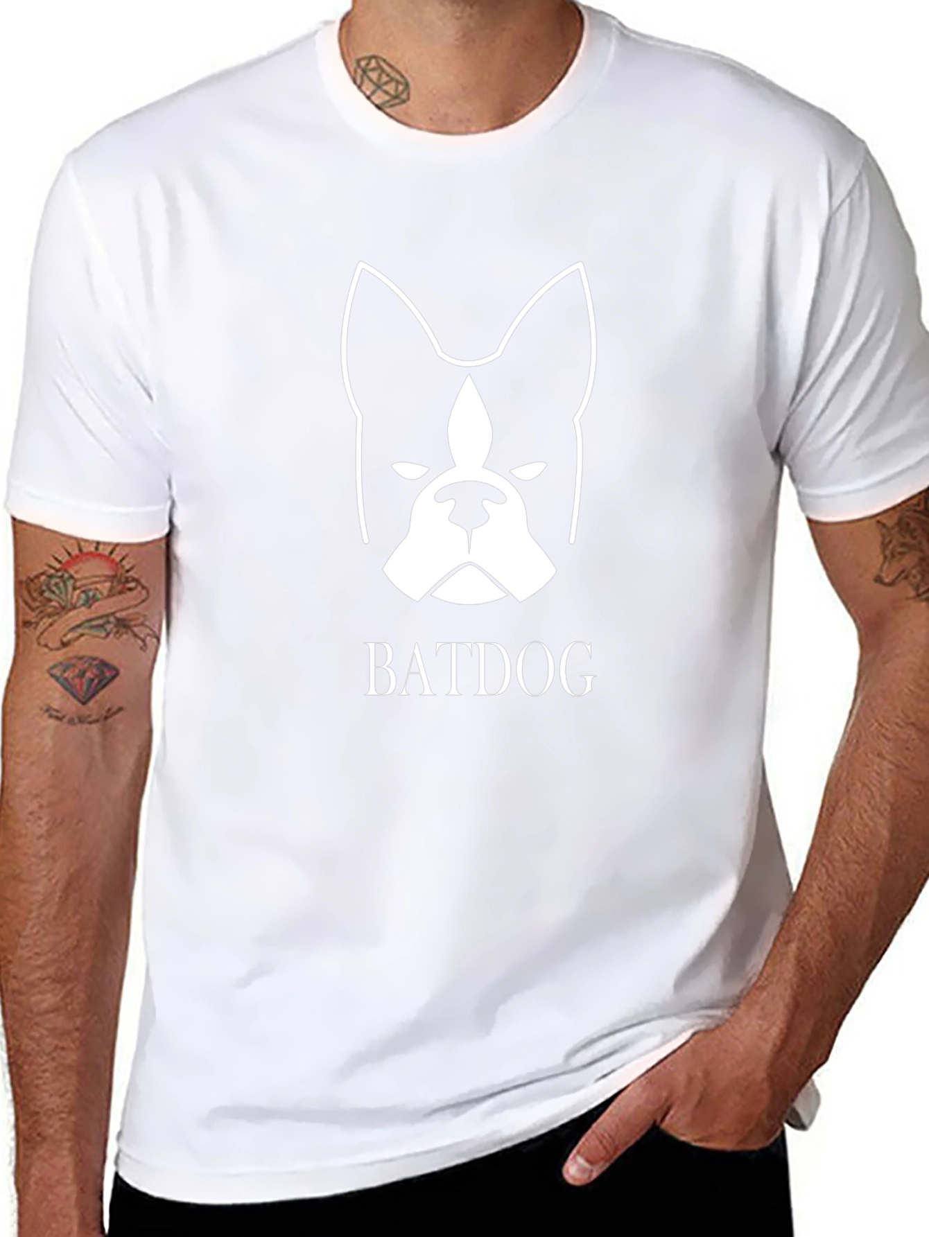 Batdog Graphic Tee - Black Cotton Blend
