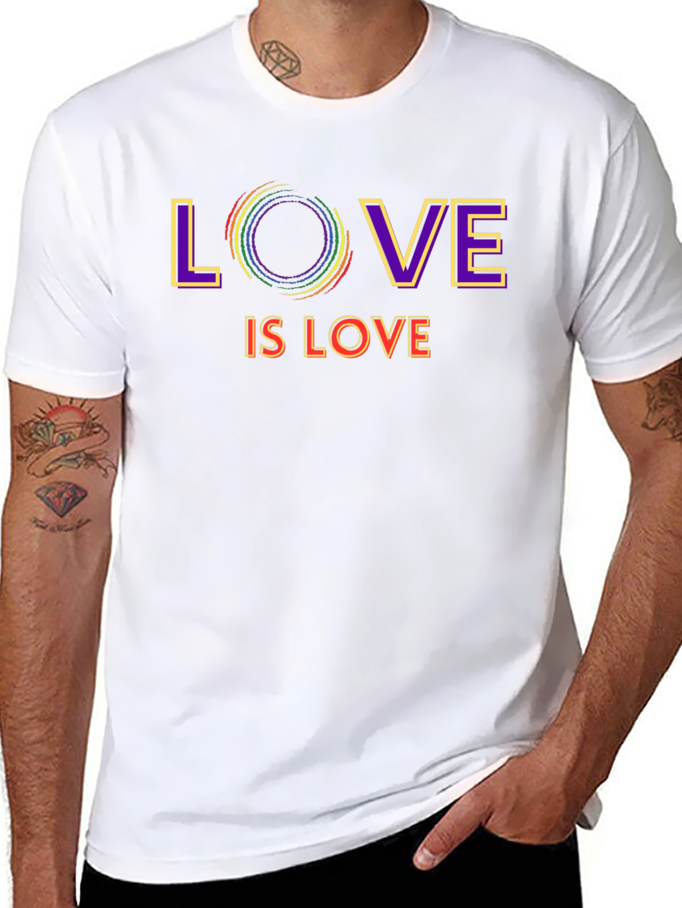 Love is Love LGBTQ+ Pride Graphic T-Shirt