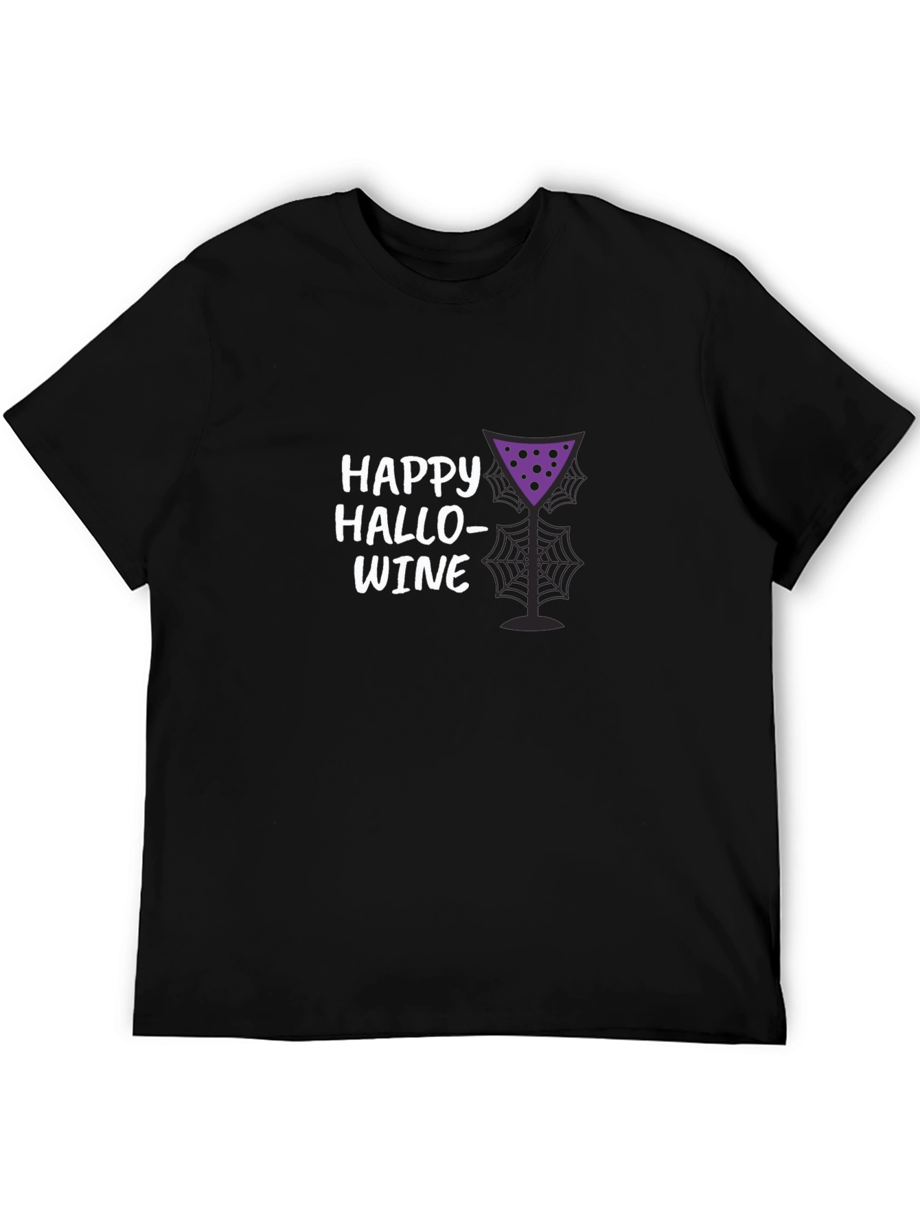 Happy Hallowine T-Shirt - Halloween Wine Lover Tee