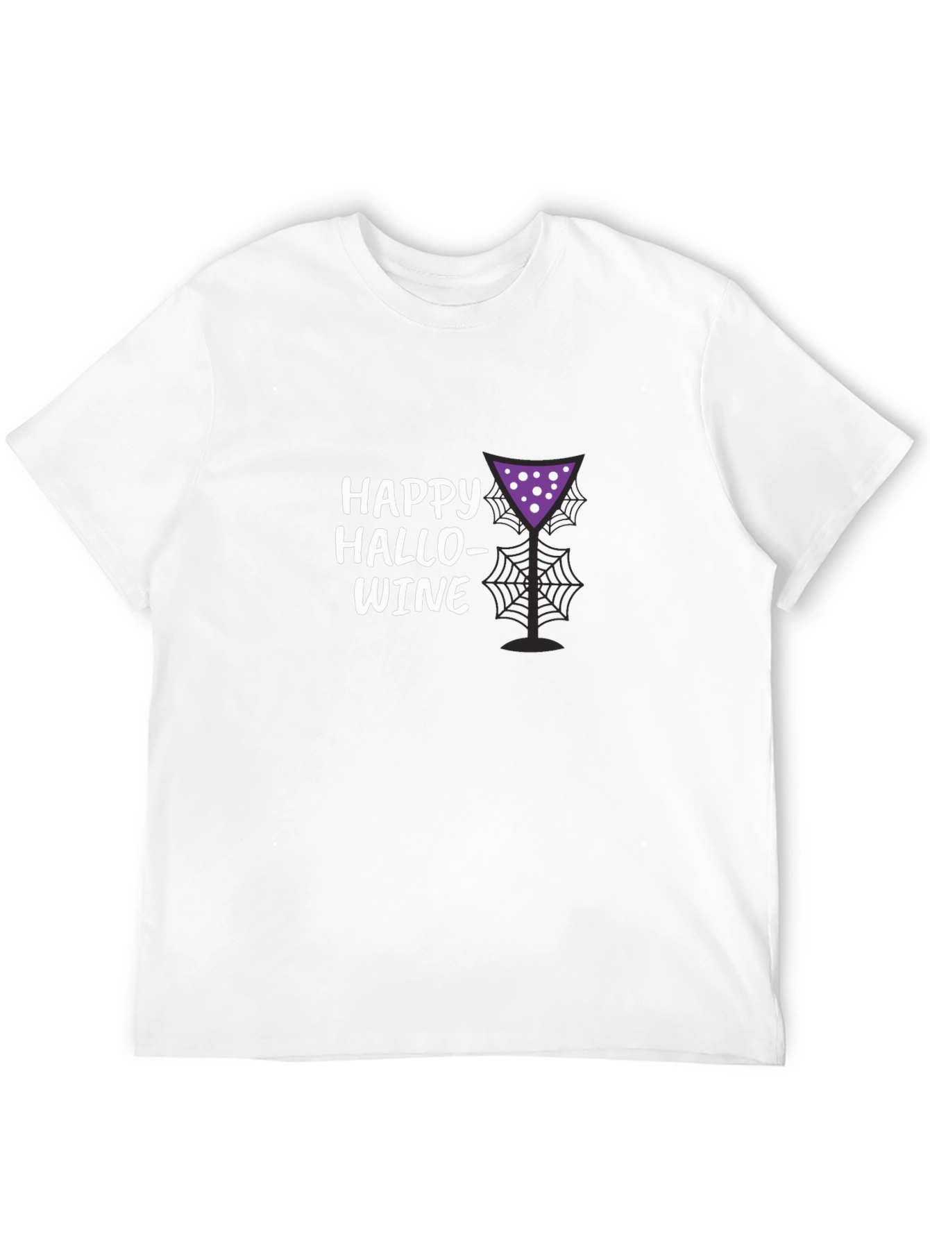 Happy Hallowine T-Shirt - Halloween Wine Lover Tee