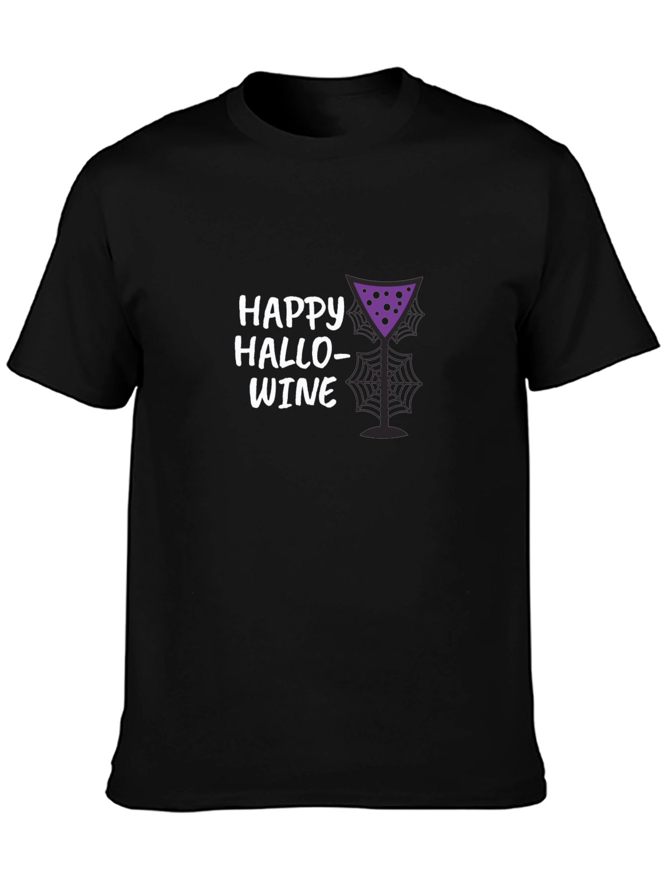 Happy Hallowine T-Shirt - Halloween Wine Lover Tee