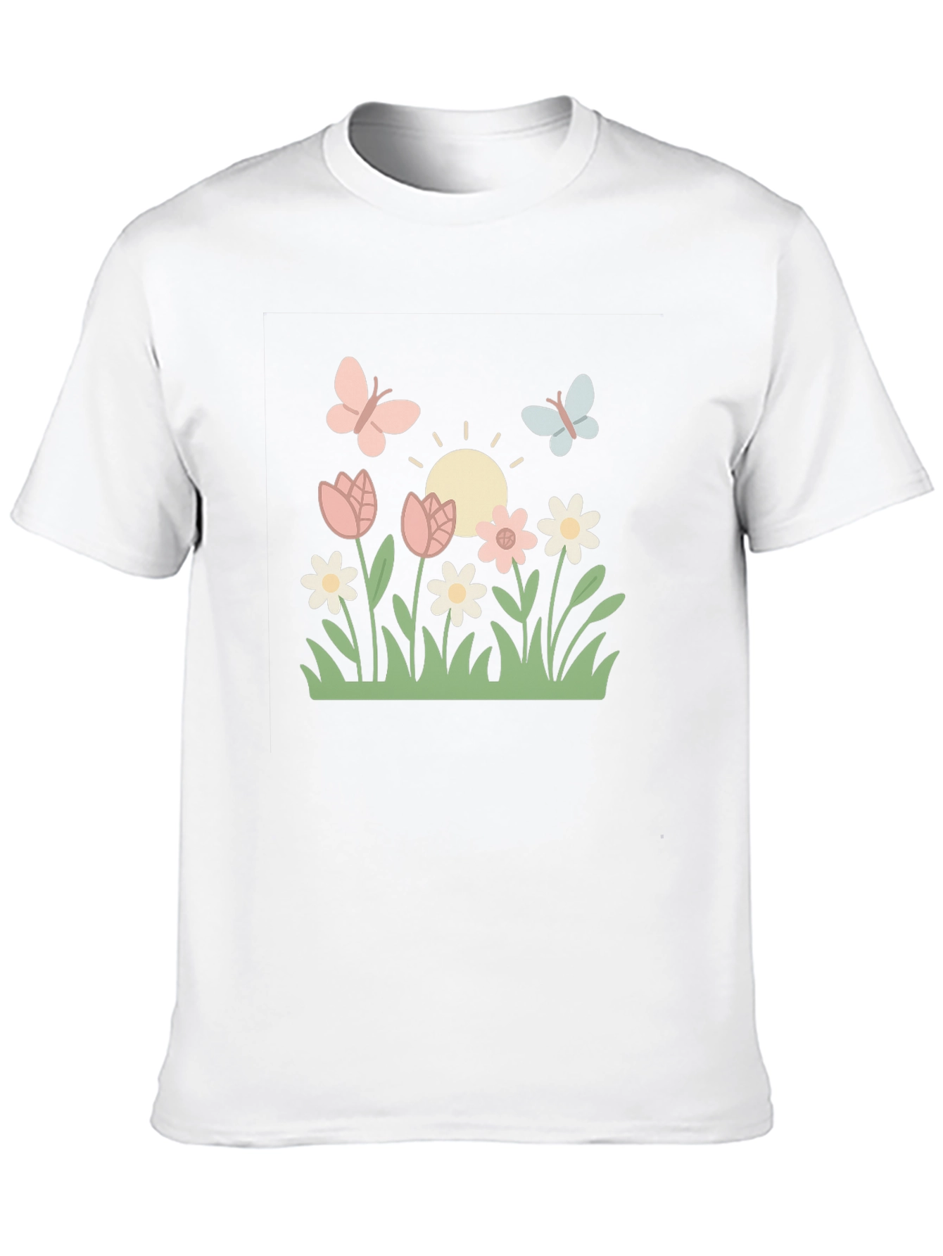 Floral Garden Graphic T-Shirt Cute Summer Tee