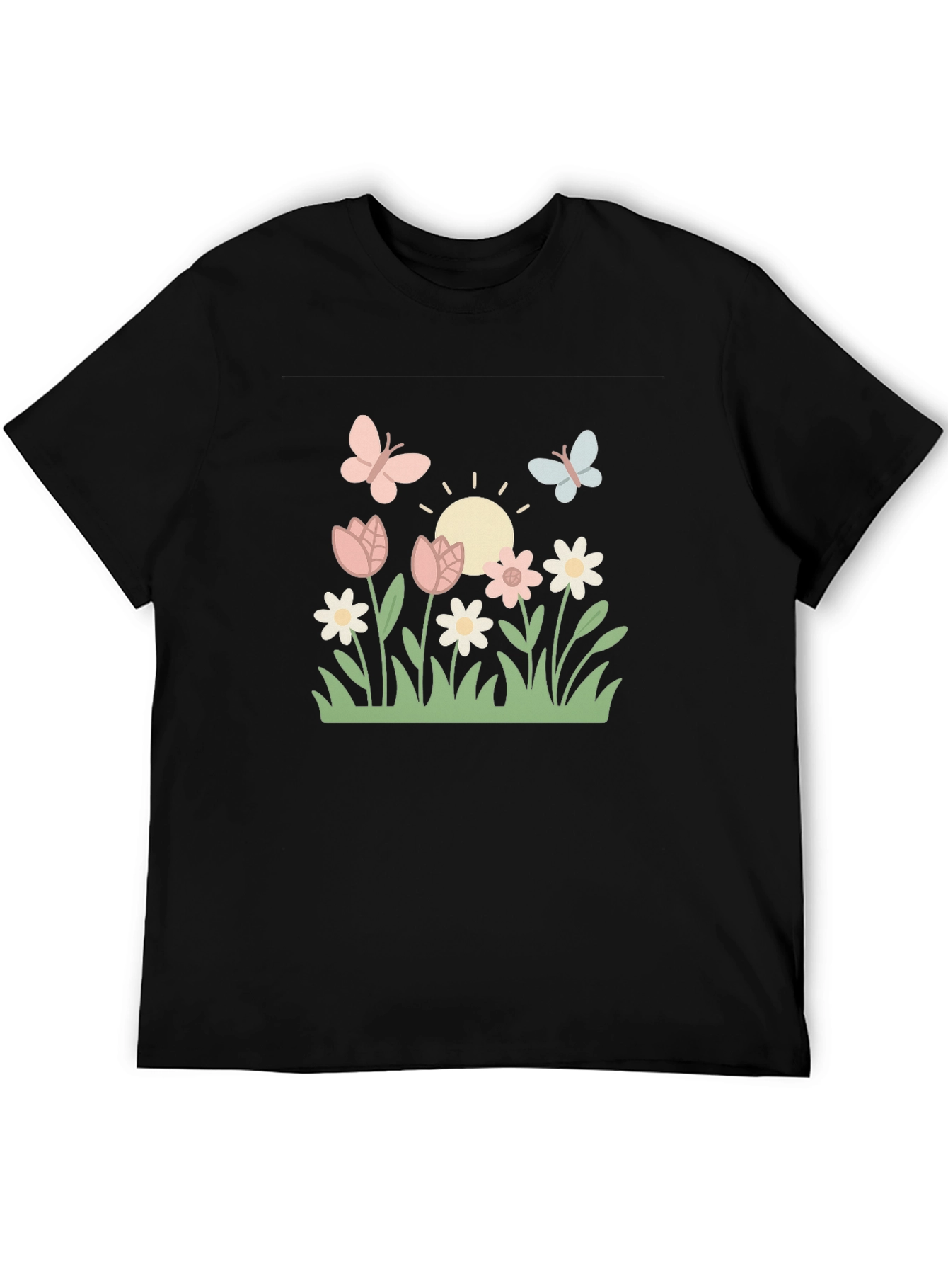 Floral Garden Graphic T-Shirt Cute Summer Tee