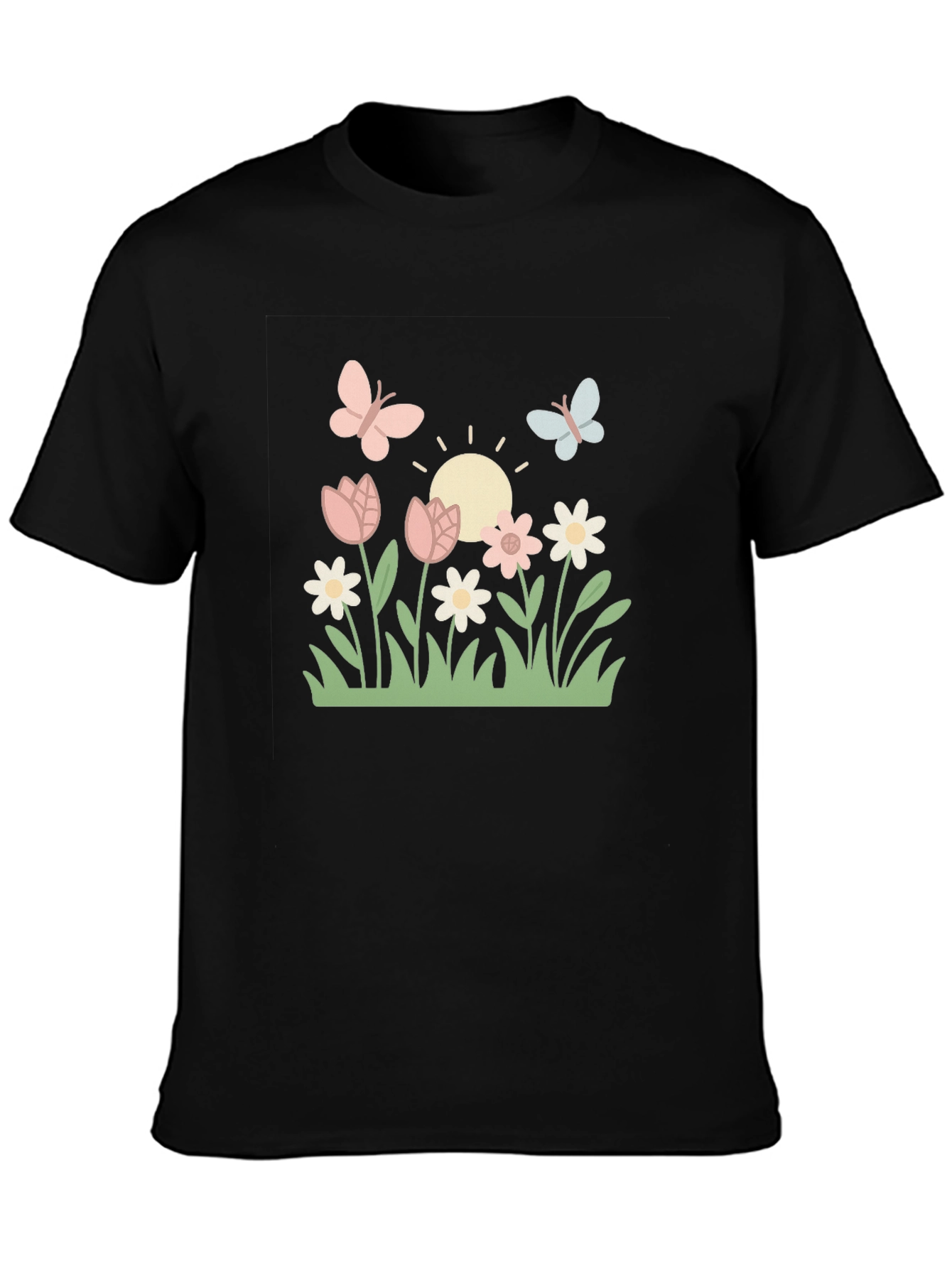 Floral Garden Graphic T-Shirt Cute Summer Tee