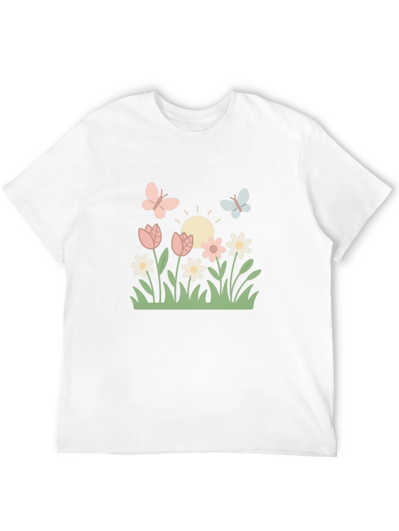Floral Garden Graphic T-Shirt Cute Summer Tee