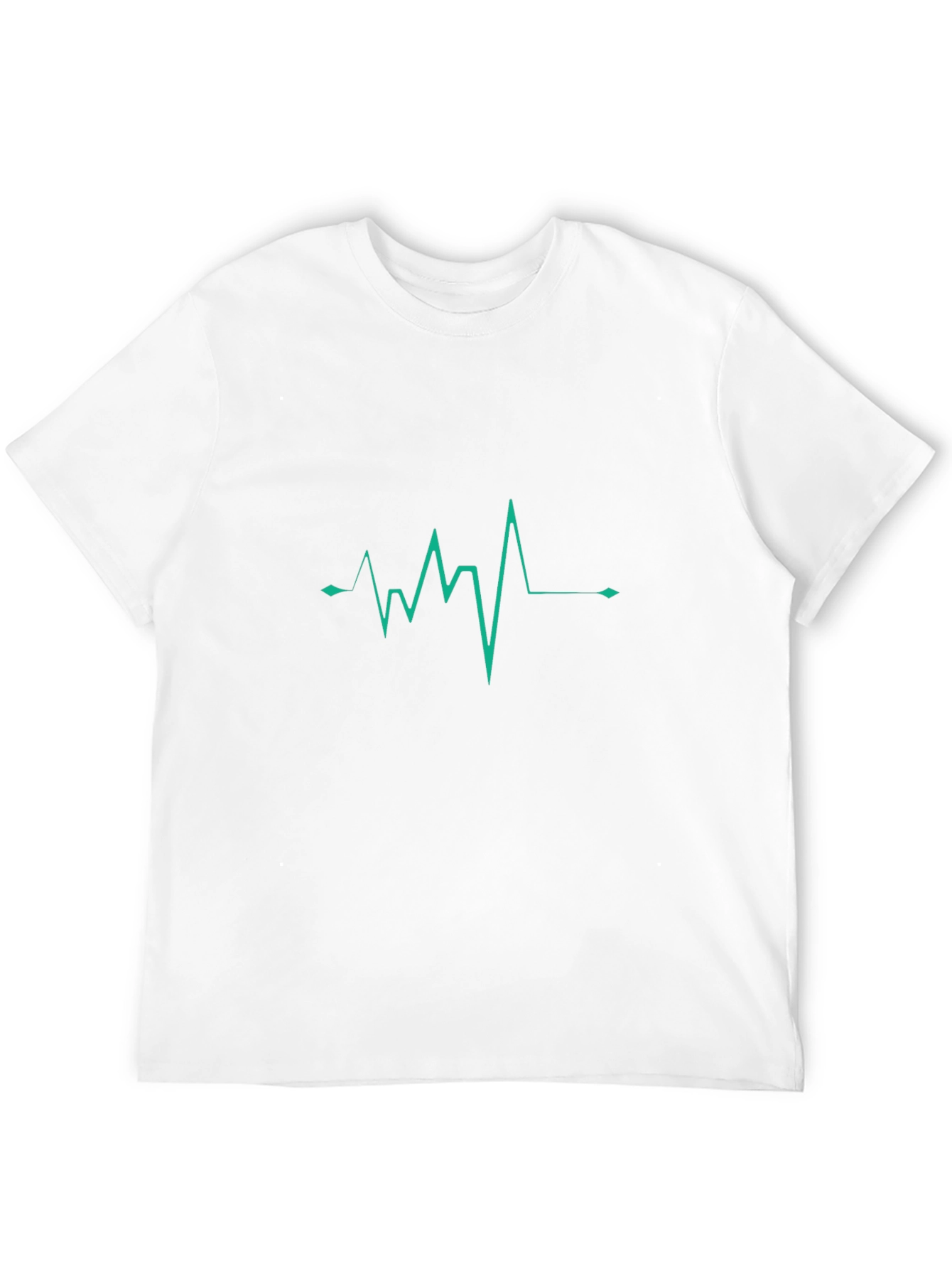 Heartbeat Graphic Tee - Stylish Mens Black T-Shirt