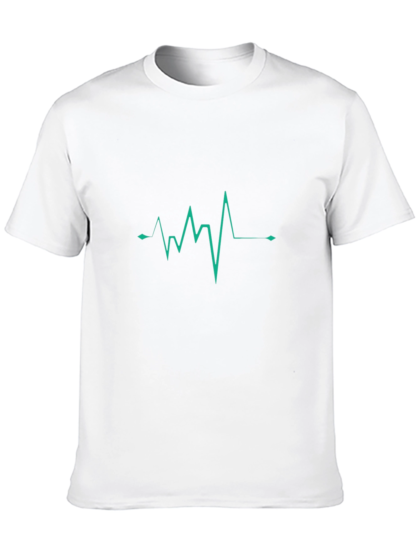 Heartbeat Graphic Tee - Stylish Mens Black T-Shirt