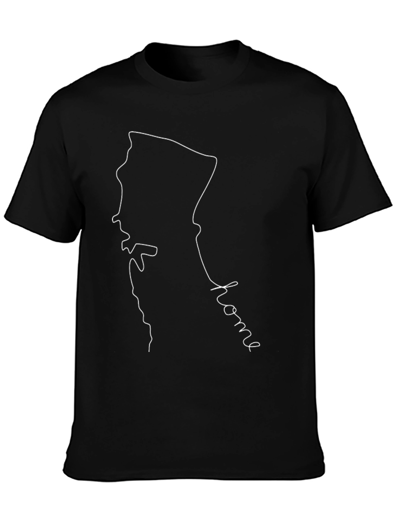 Home State Outline Black T-Shirt