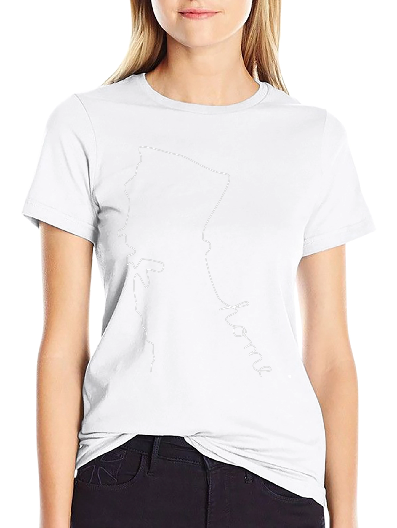 Home State Outline Black T-Shirt