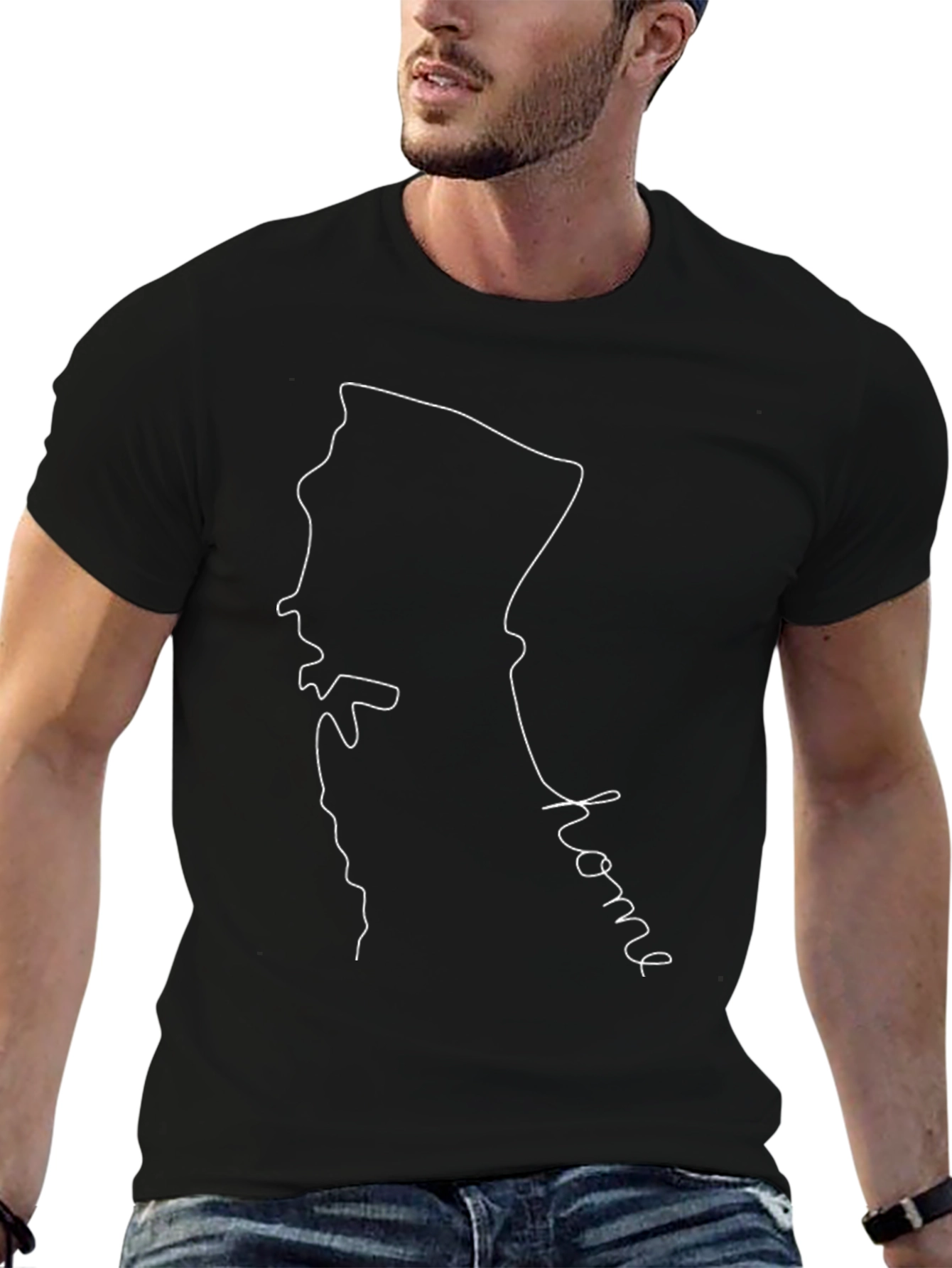 Home State Outline Black T-Shirt