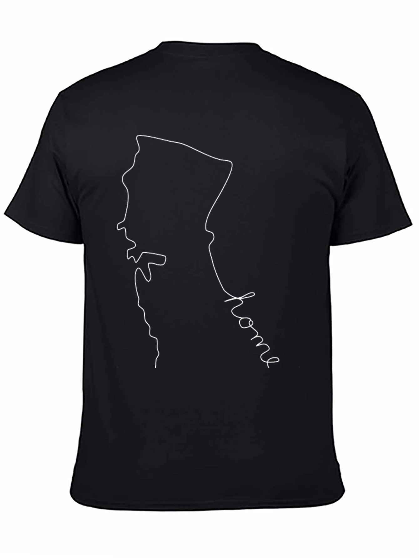 Home State Outline Black T-Shirt