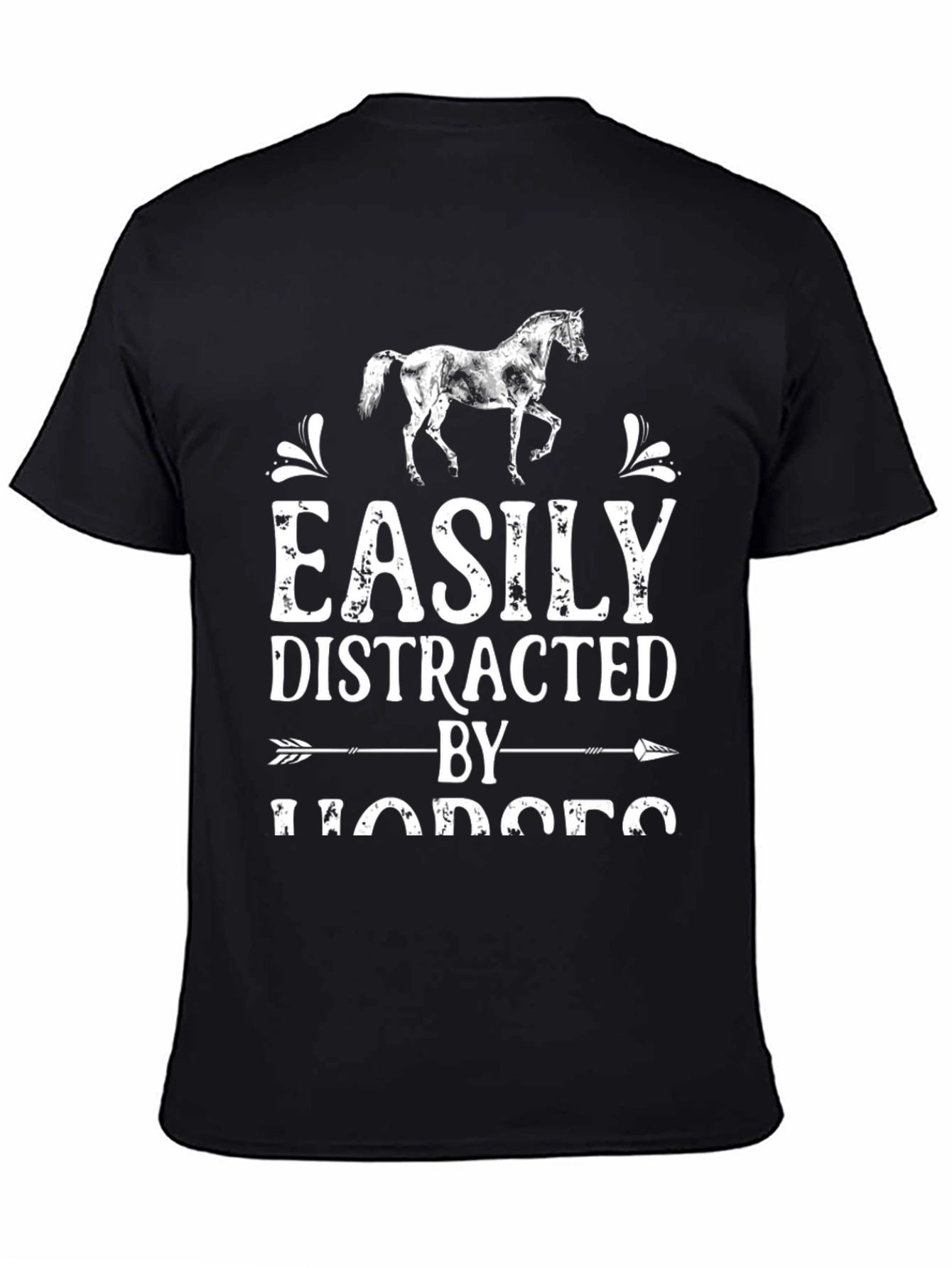 Easily Distracted by Horses Graphic T-Shirt