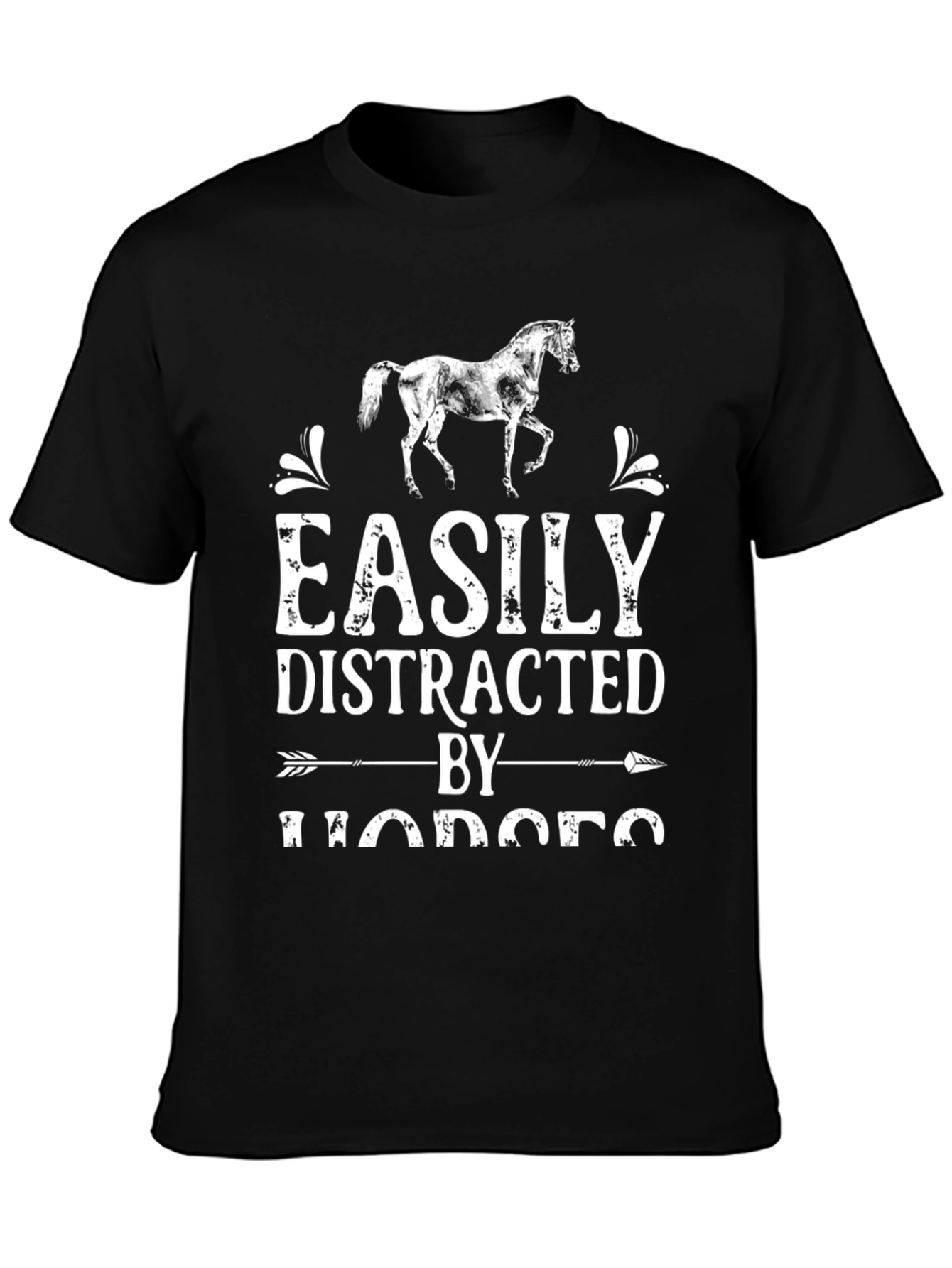 Easily Distracted by Horses Graphic T-Shirt