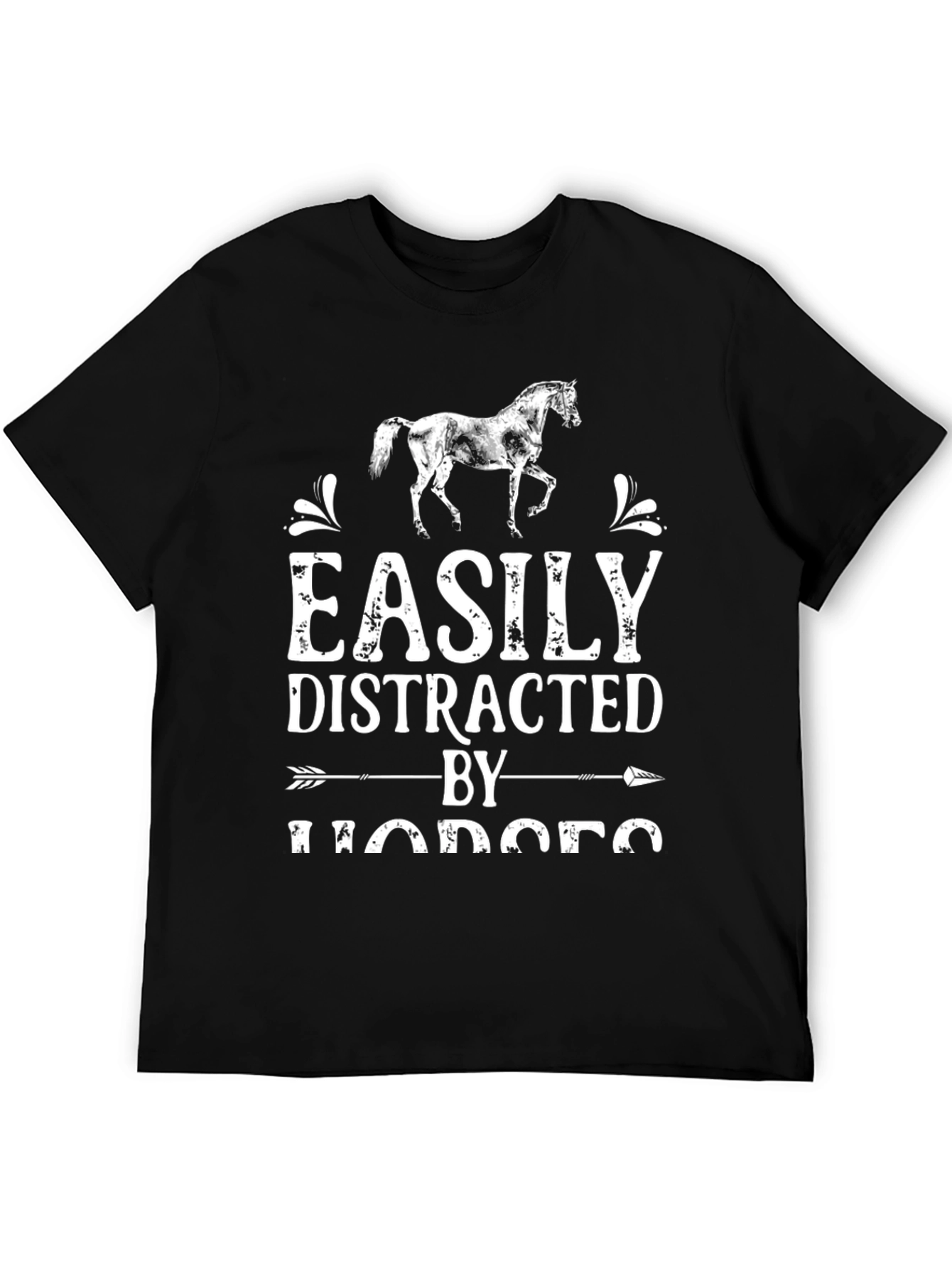 Easily Distracted by Horses Graphic T-Shirt