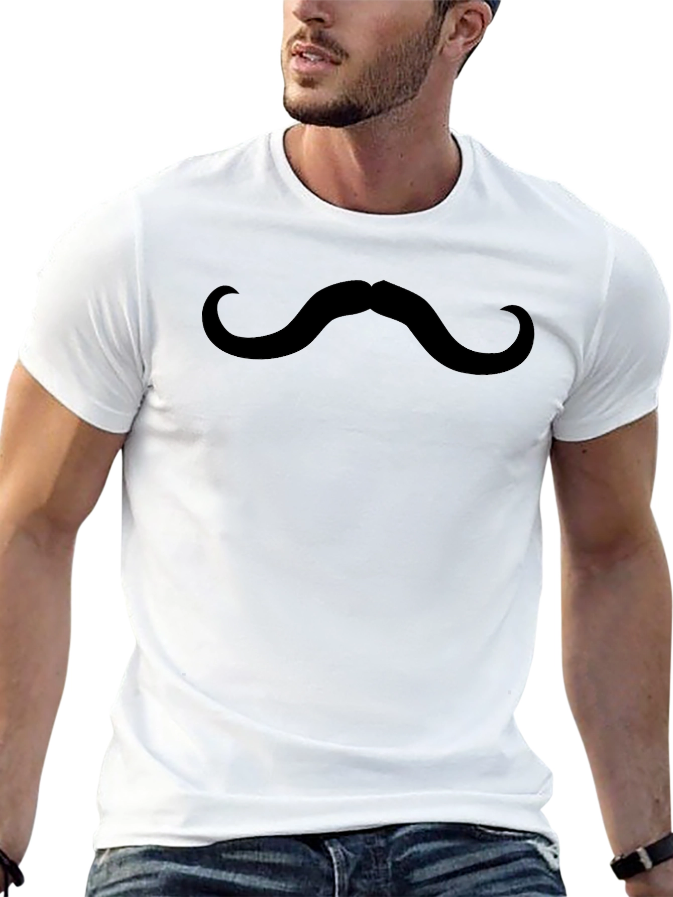 Funny Mustache Graphic Tee - Unisex Casual Shirt