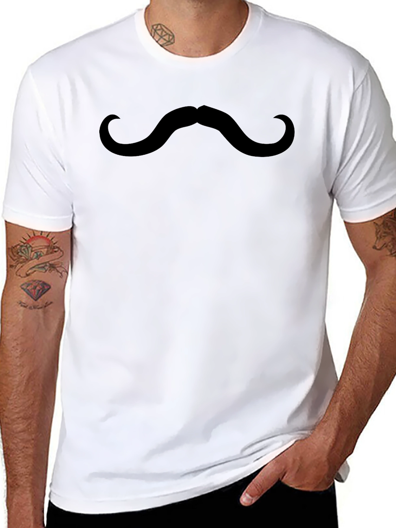 Funny Mustache Graphic Tee - Unisex Casual Shirt