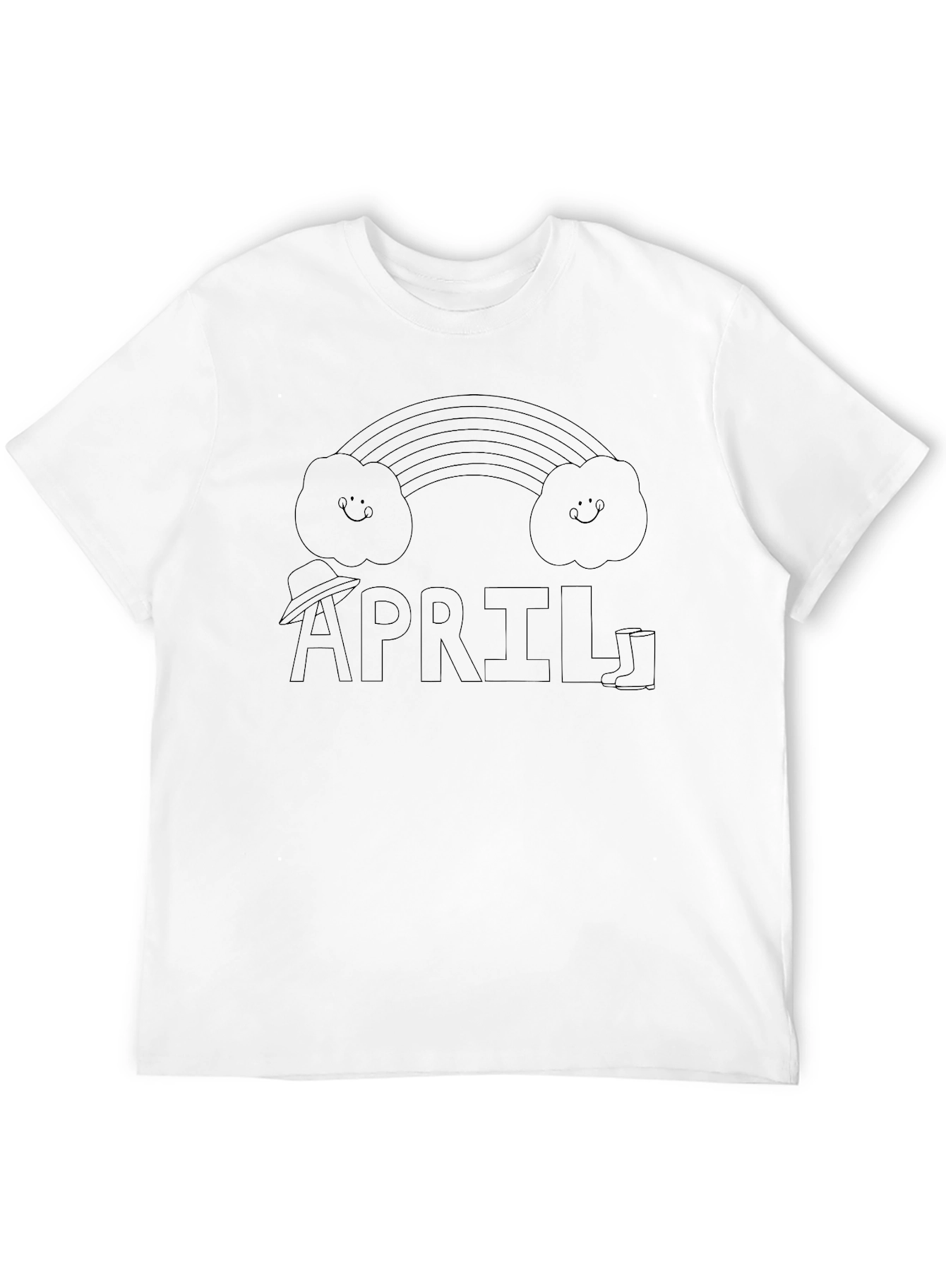 April Rainbow T-Shirt - Black