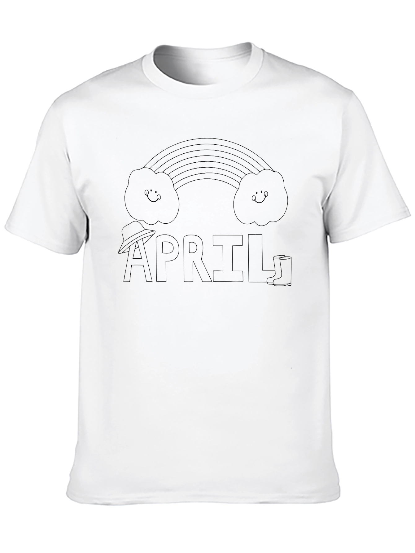 April Rainbow T-Shirt - Black