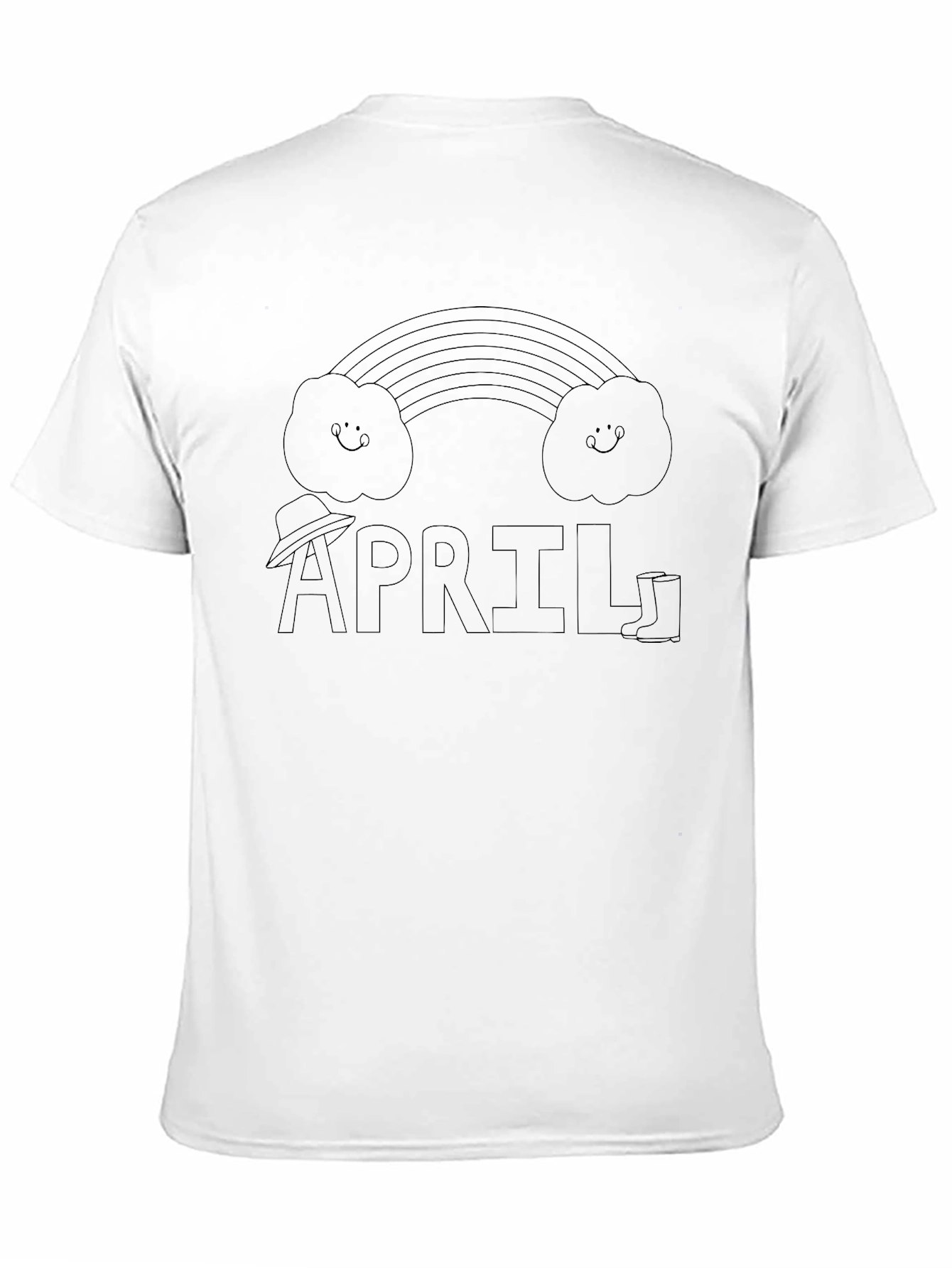 April Rainbow T-Shirt - Black