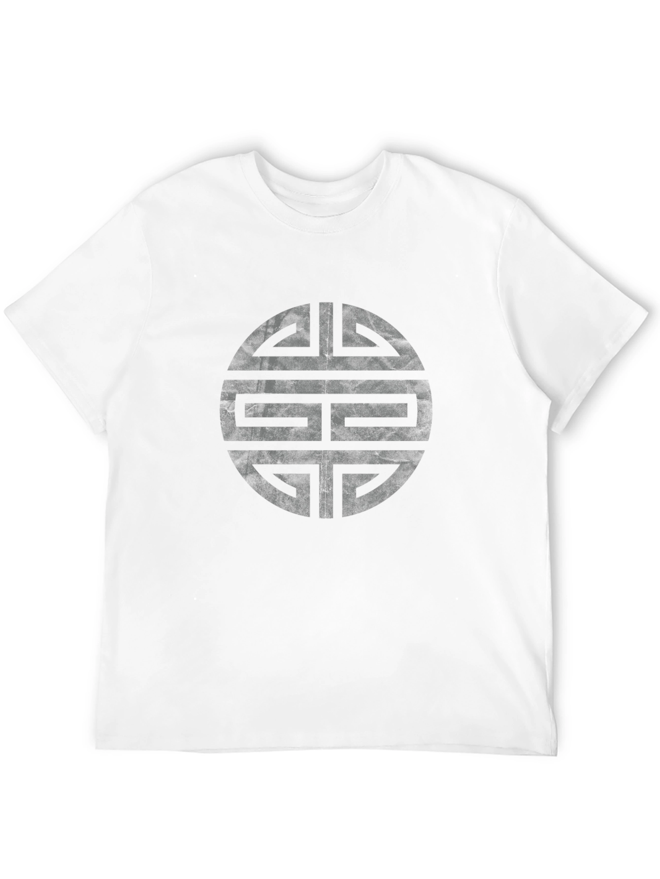 Stylish Black T-Shirt with Geometric Circle Design