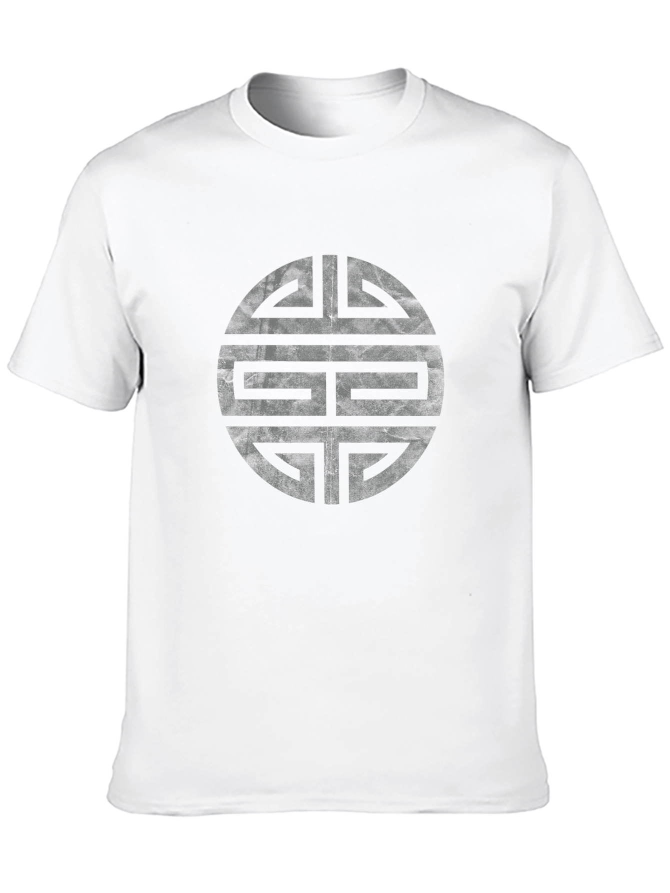 Stylish Black T-Shirt with Geometric Circle Design