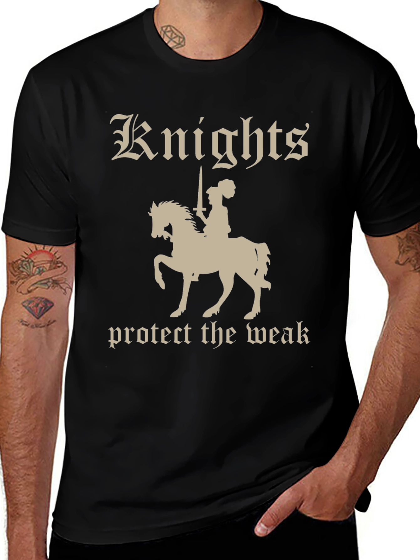Knights Protect the Weak Graphic T-Shirt