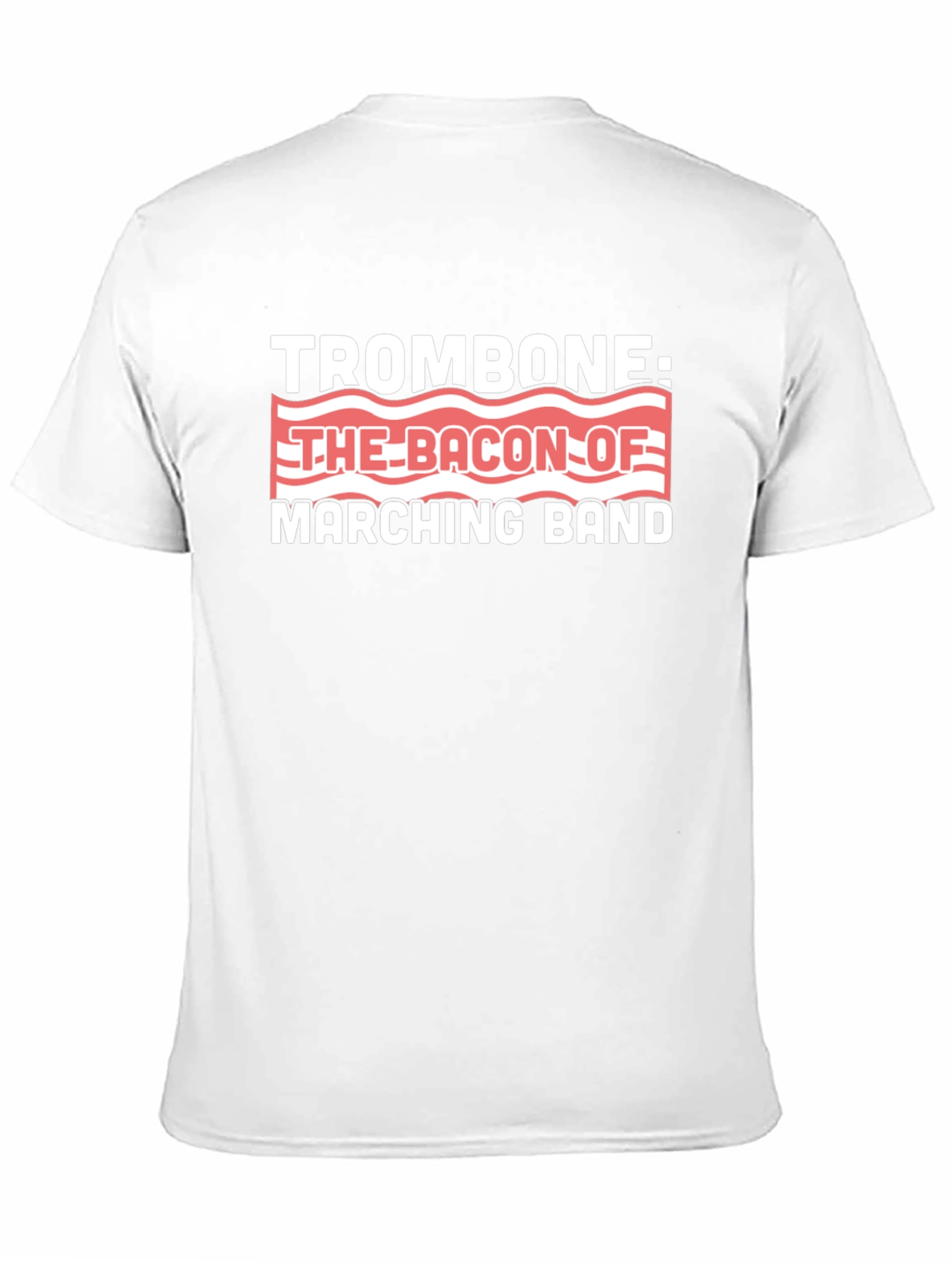 Trombone Bacon Marching Band Black Graphic T-Shirt