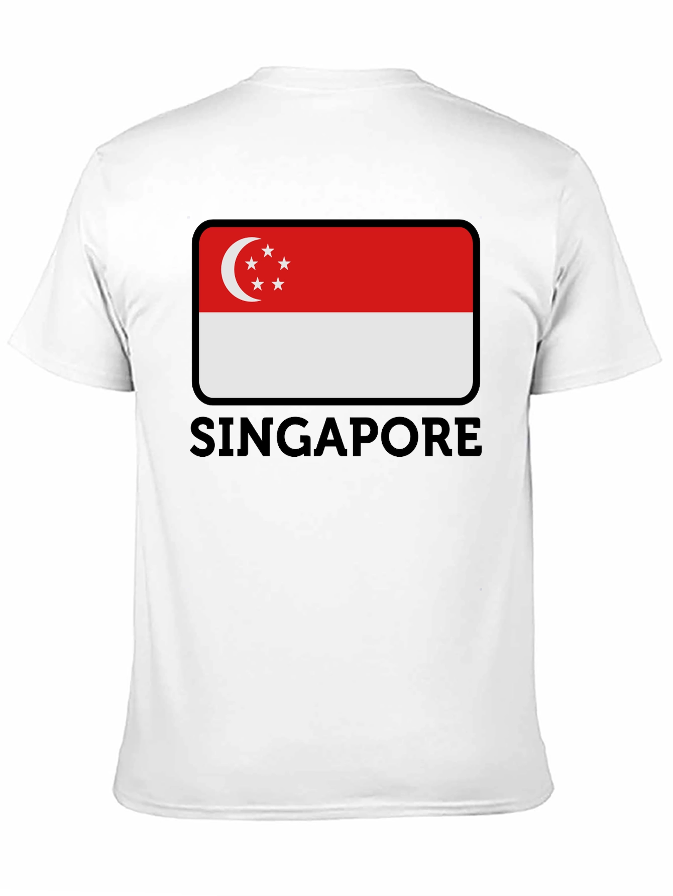 Singapore Flag T-Shirt - Black Graphic Tee