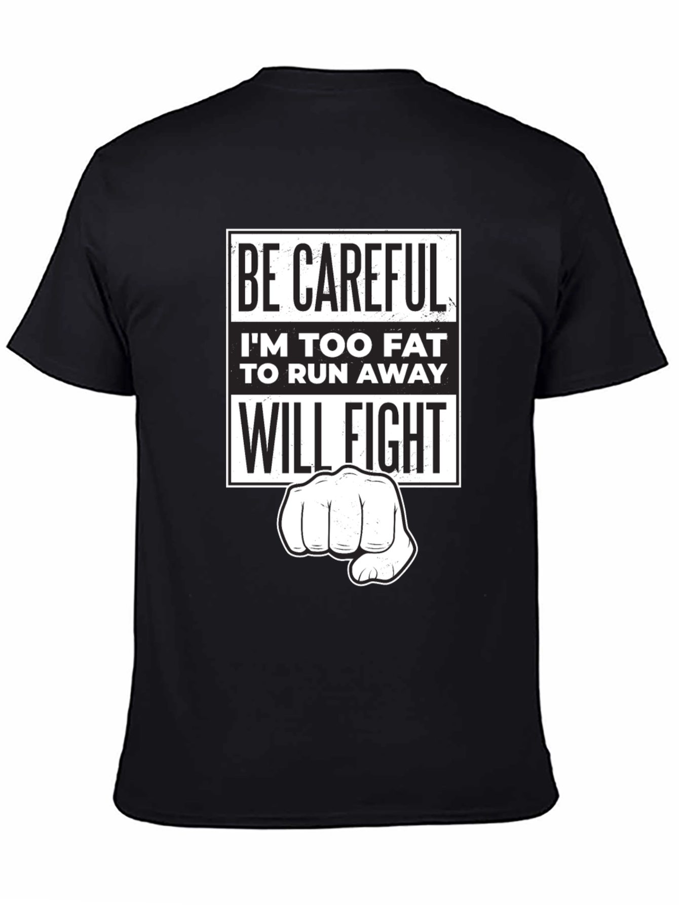 Funny Sarcastic Graphic T-Shirt - Be Careful Ill Fight!