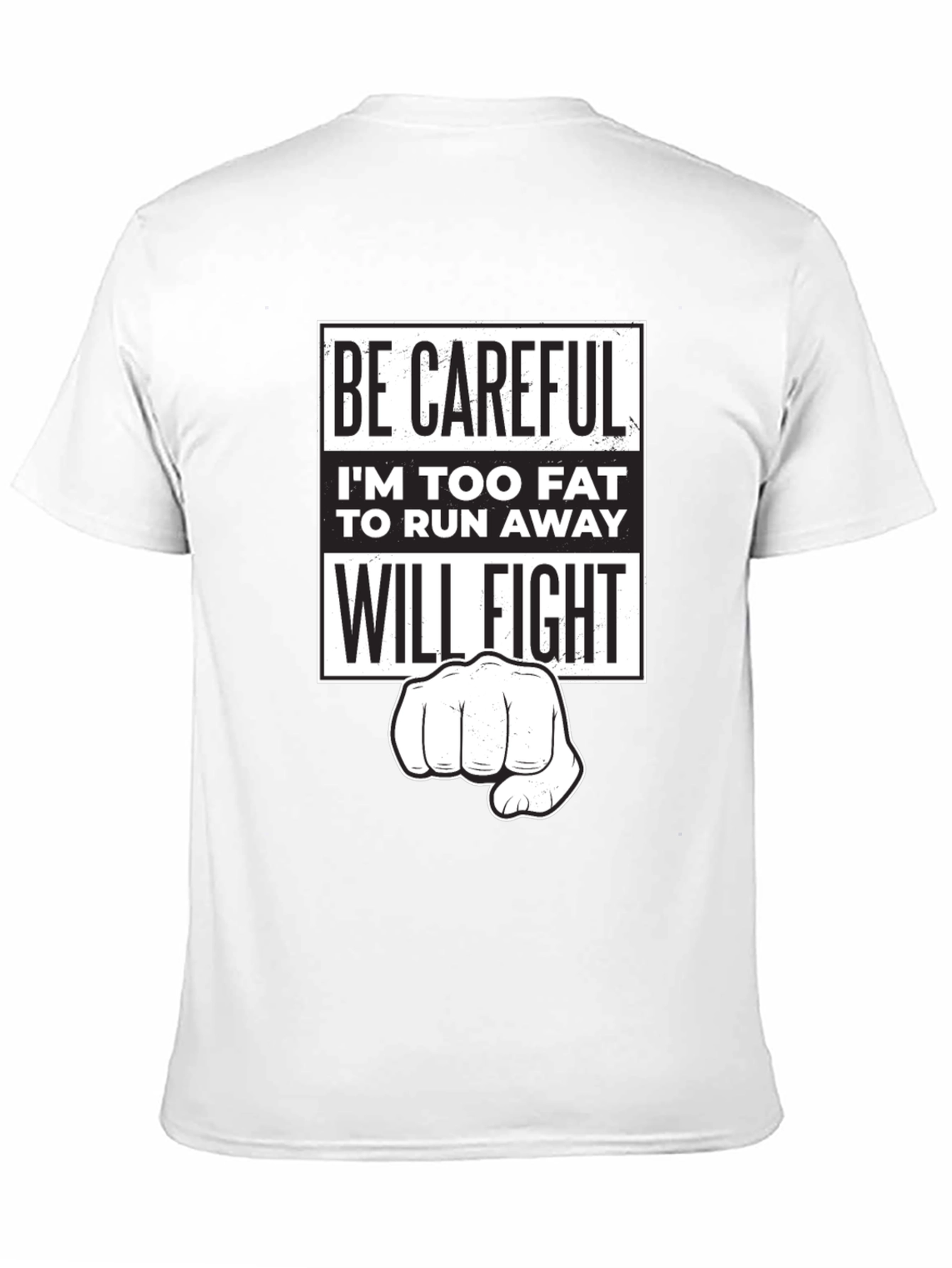 Funny Sarcastic Graphic T-Shirt - Be Careful Ill Fight!