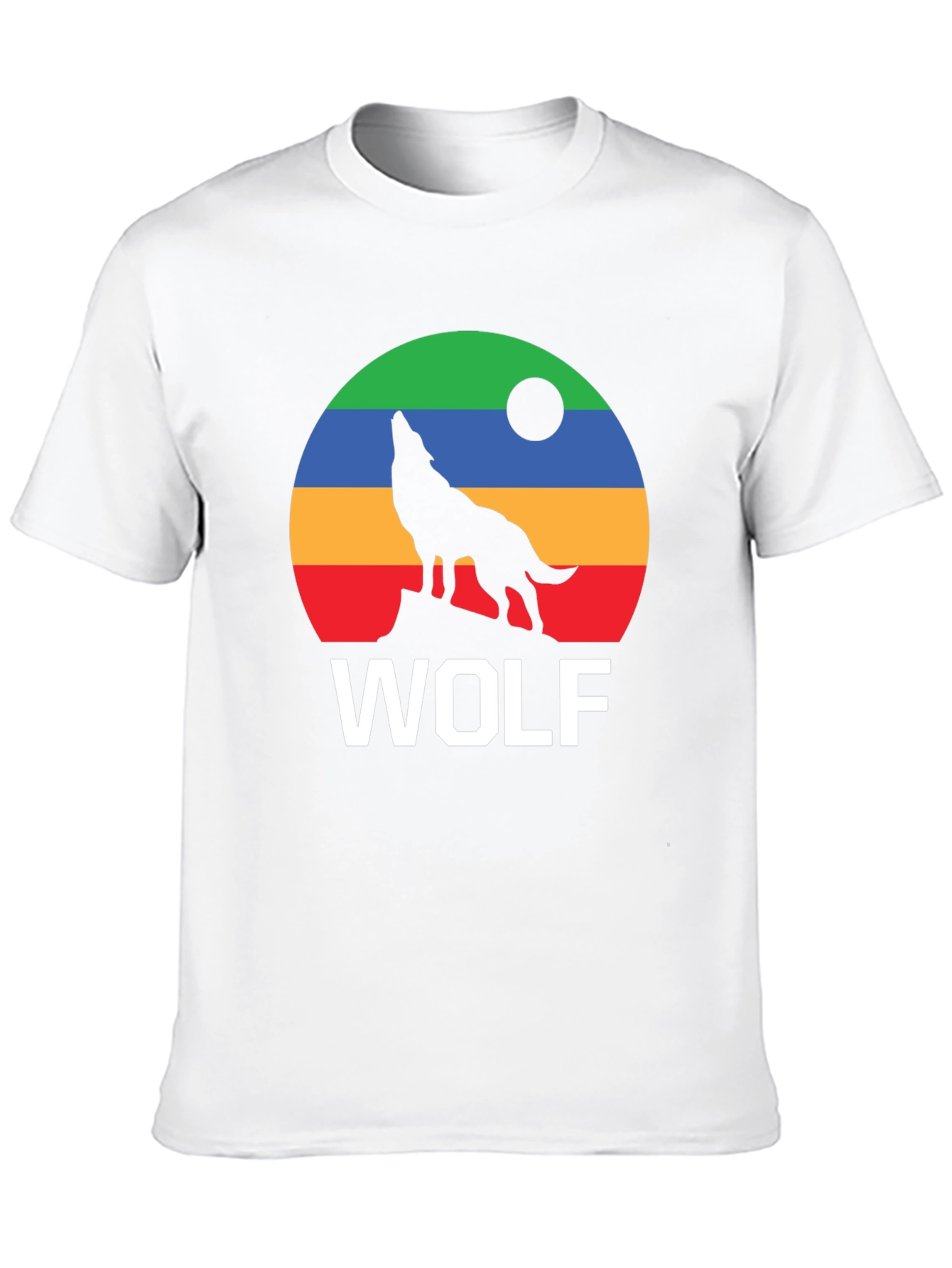 Retro Wolf Howling Moon T-Shirt