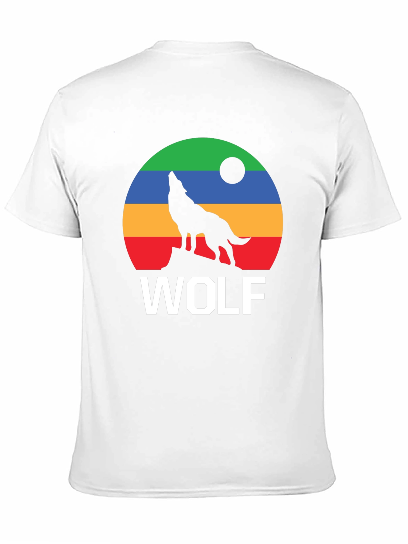 Retro Wolf Howling Moon T-Shirt
