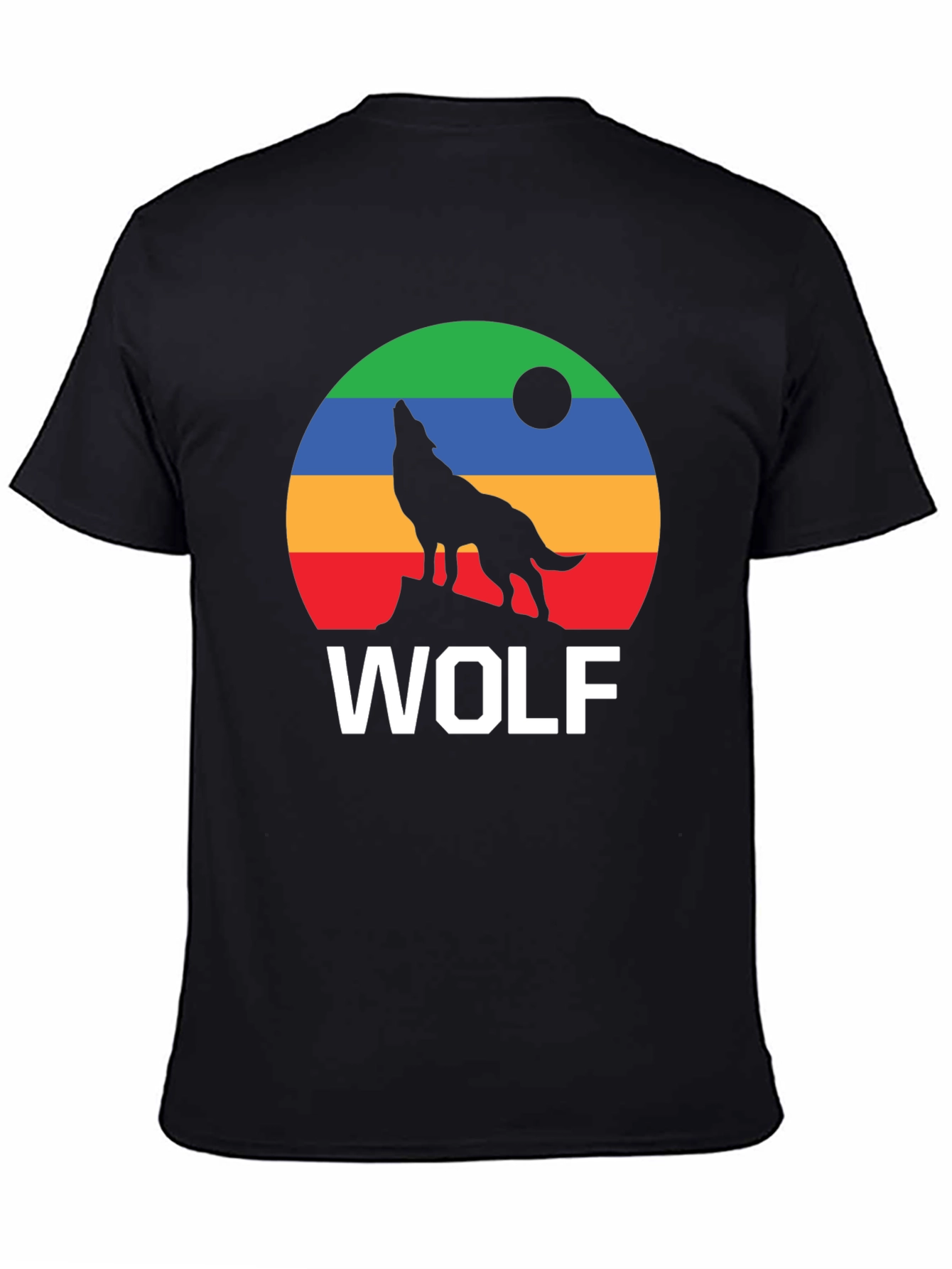 Retro Wolf Howling Moon T-Shirt