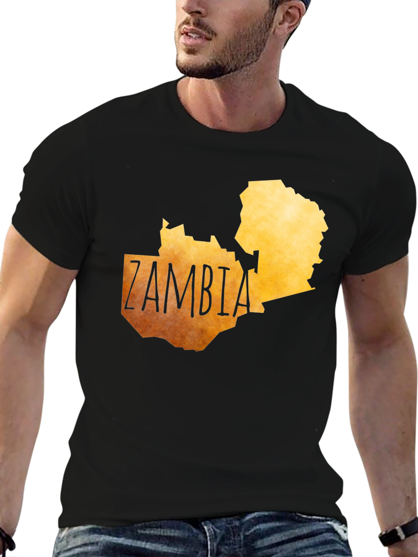 Zambia Map Graphic Tee - Country Pride T-Shirt