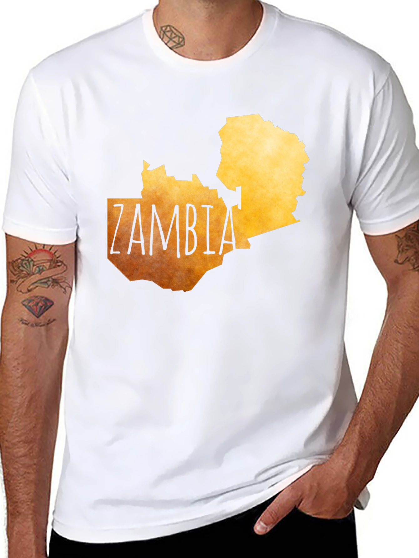 Zambia Map Graphic Tee - Country Pride T-Shirt