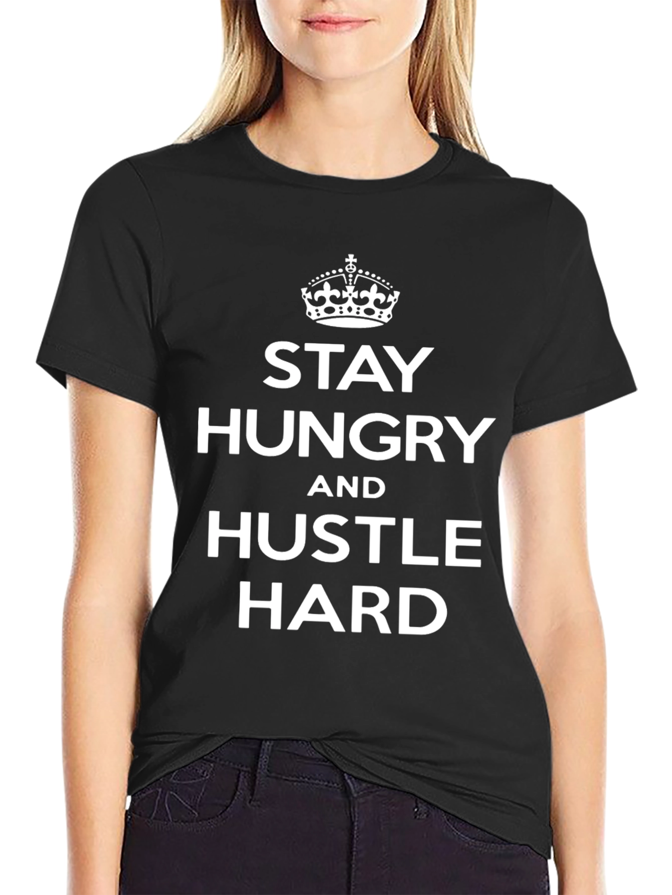 Stay Hungry Hustle Hard Graphic Tee
