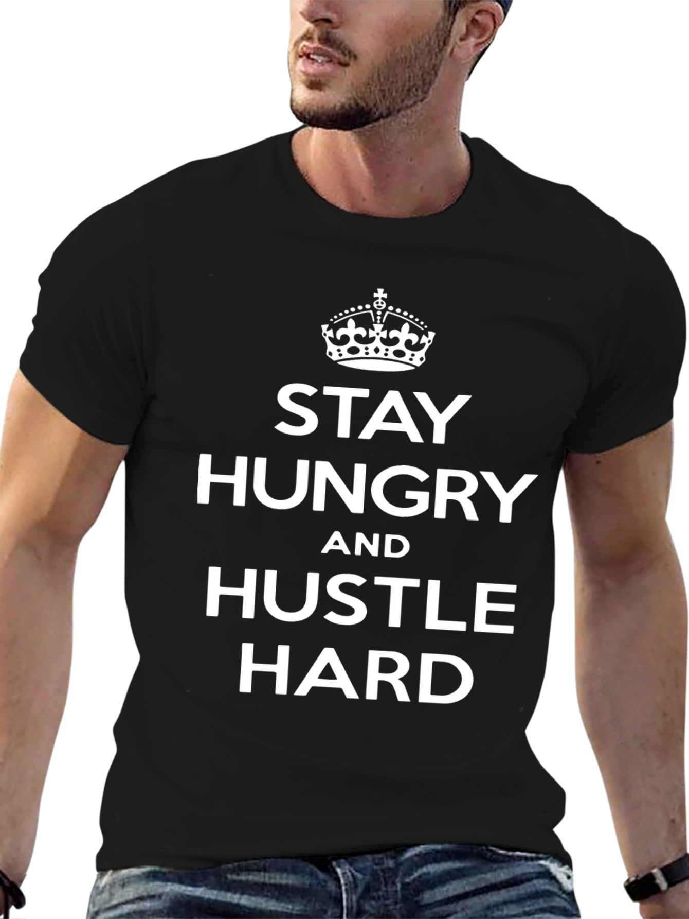 Stay Hungry Hustle Hard Graphic Tee