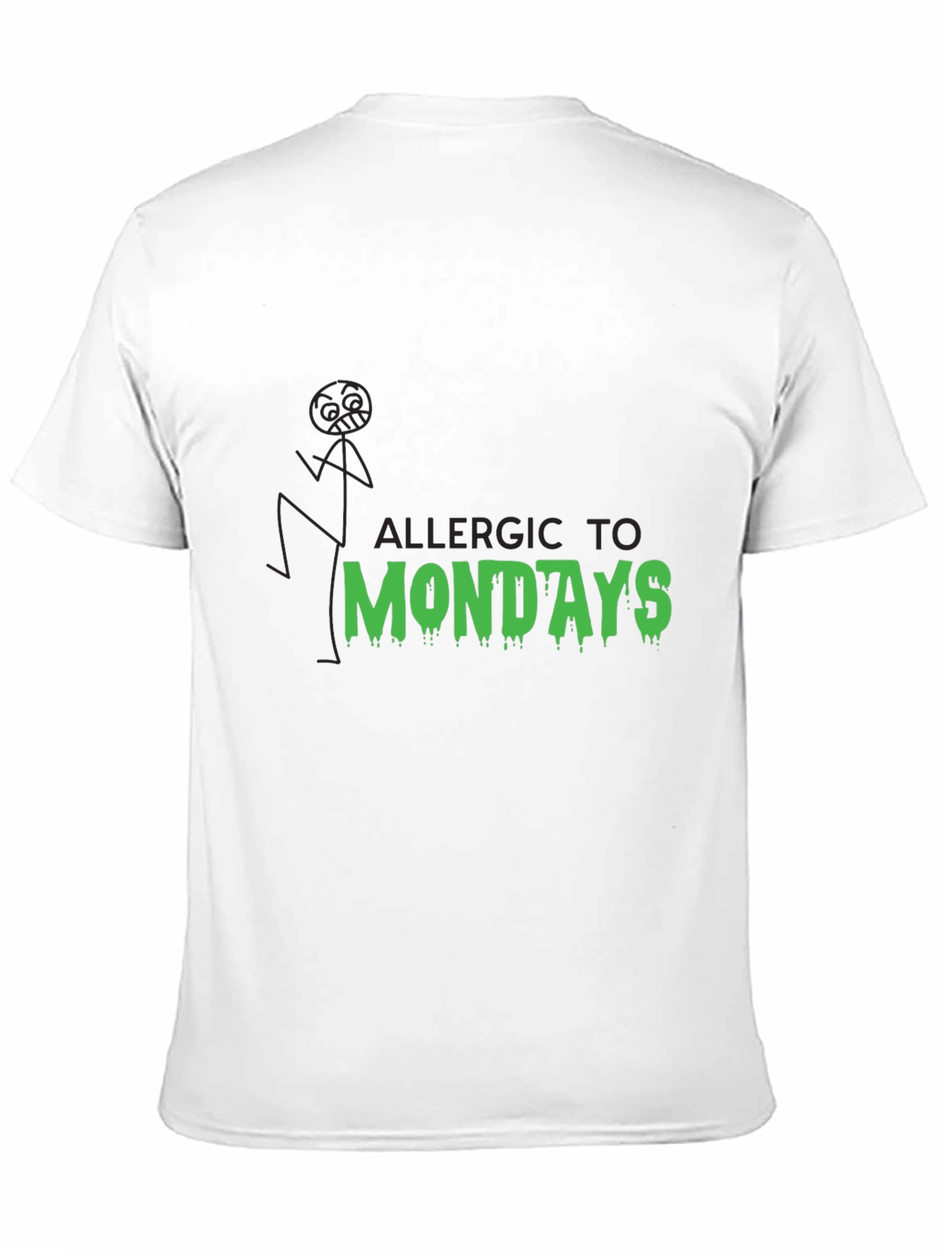 Allergic to Mondays Graphic Tee - Black Cotton Blend