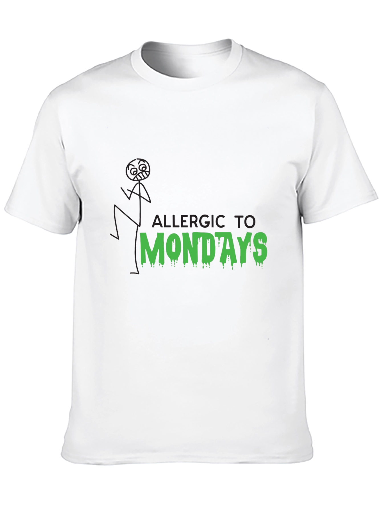 Allergic to Mondays Graphic Tee - Black Cotton Blend