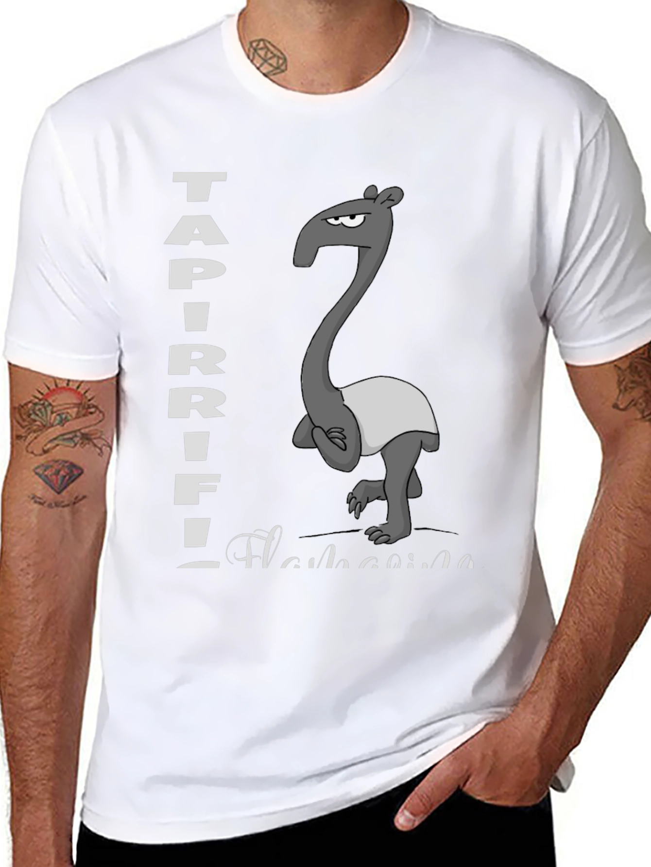 Tapir Flamingo T-Shirt - Unique Graphic Tee