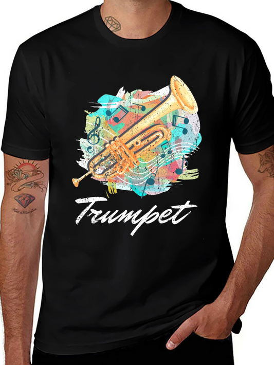 Trumpet Music T-Shirt - Band Instrument Tee