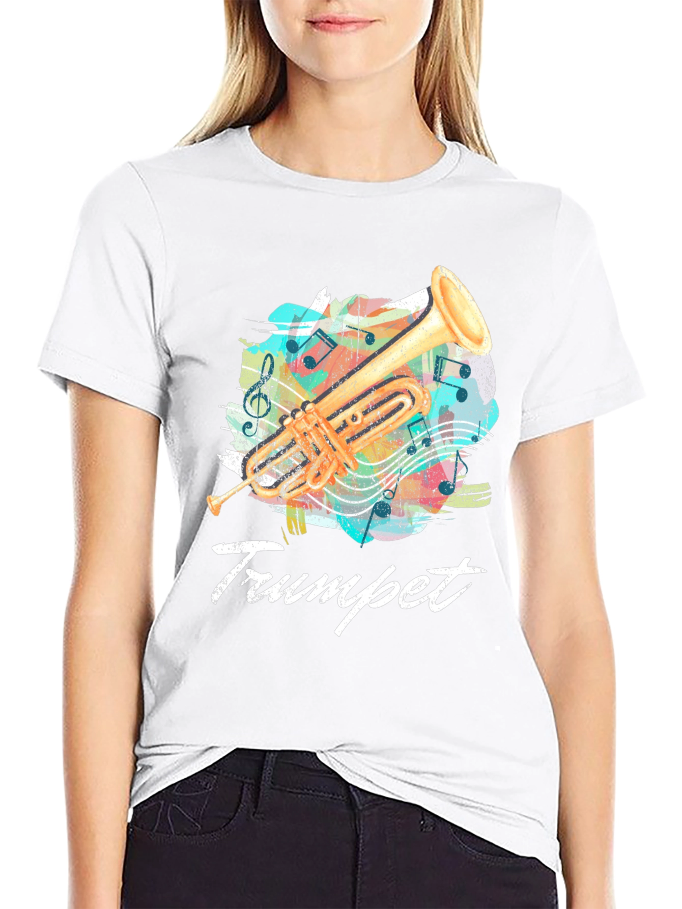Trumpet Music T-Shirt - Band Instrument Tee